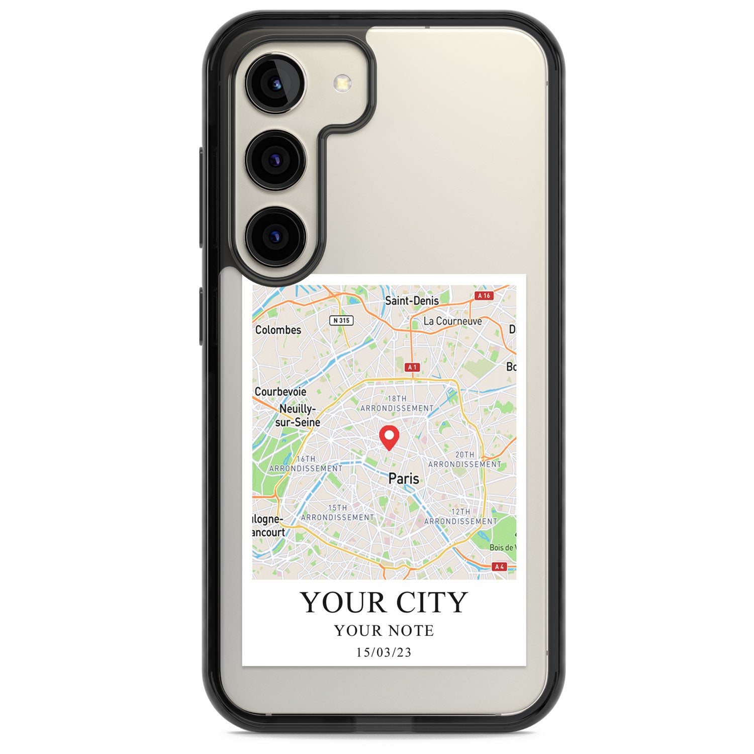 Personalised World Map Impact Phone Case for Samsung Galaxy S24, Samsung Galaxy S23, Samsung Galaxy S22