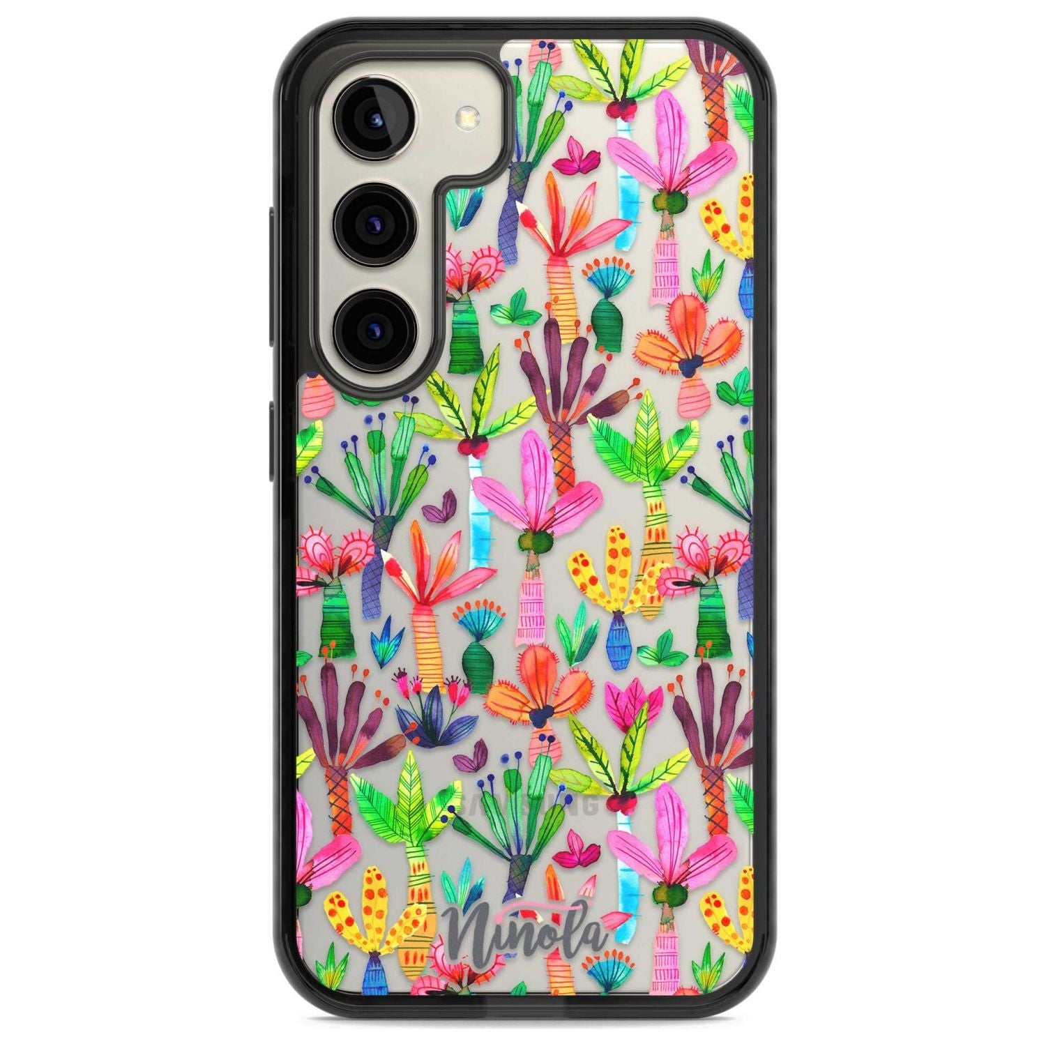 Palms Garden Phone Case Samsung S22 / Black Impact Case,Samsung S23 / Black Impact Case Blanc Space