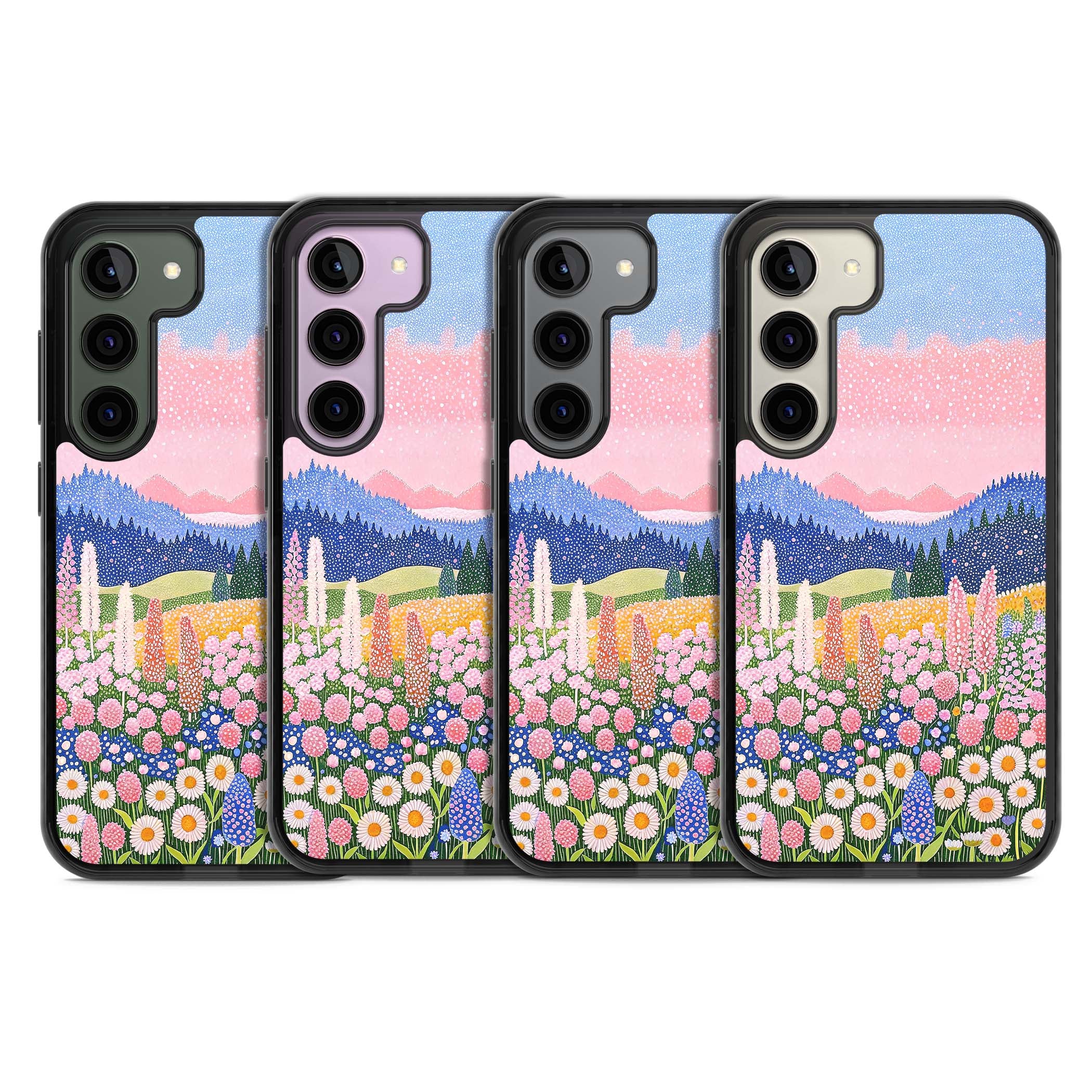 Valley Horizon cottagecore iPhone case | Black Impact case for Samsung Galaxy S24, Samsung Galaxy S23, Samsung Galaxy S22