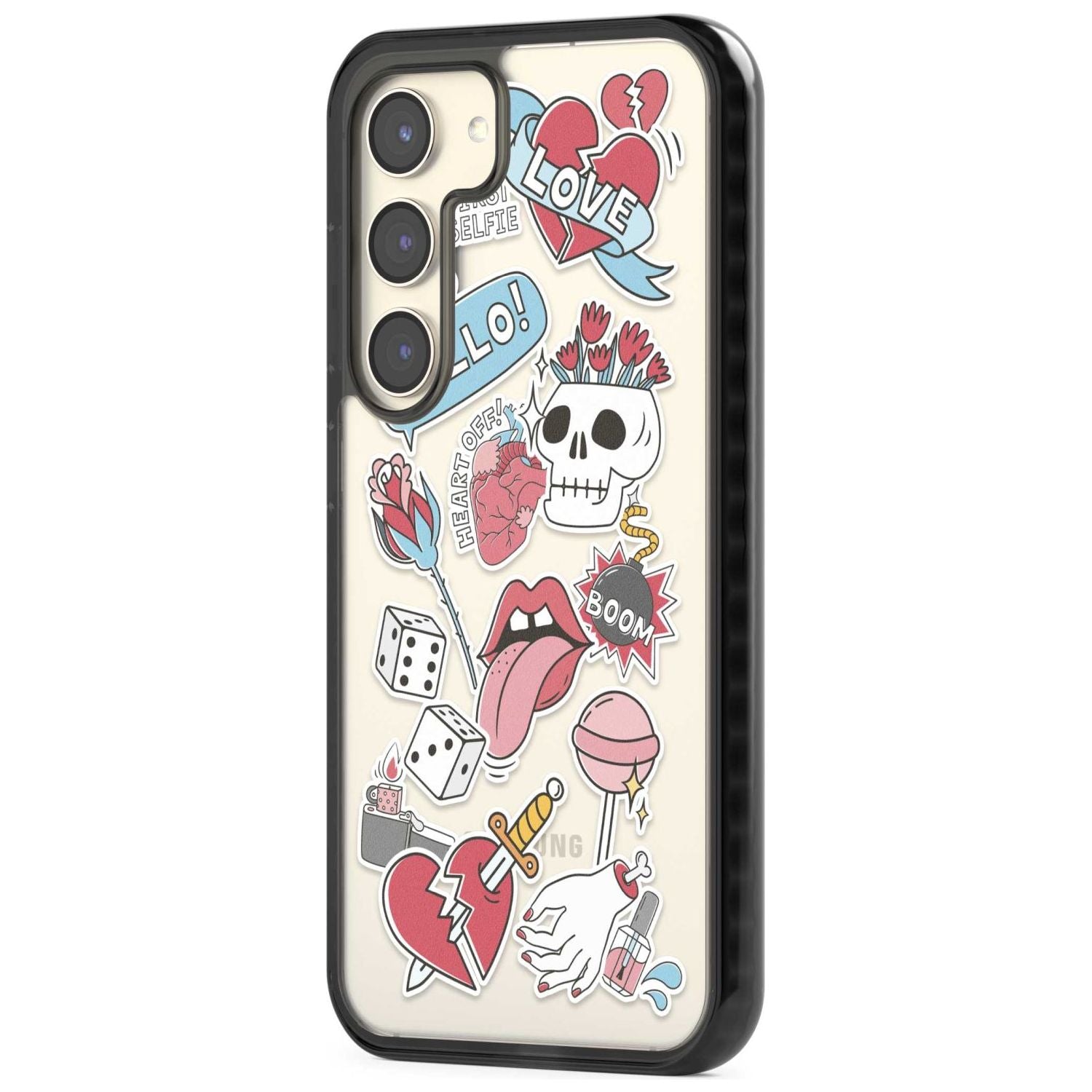 Skull & Flowers Stickers