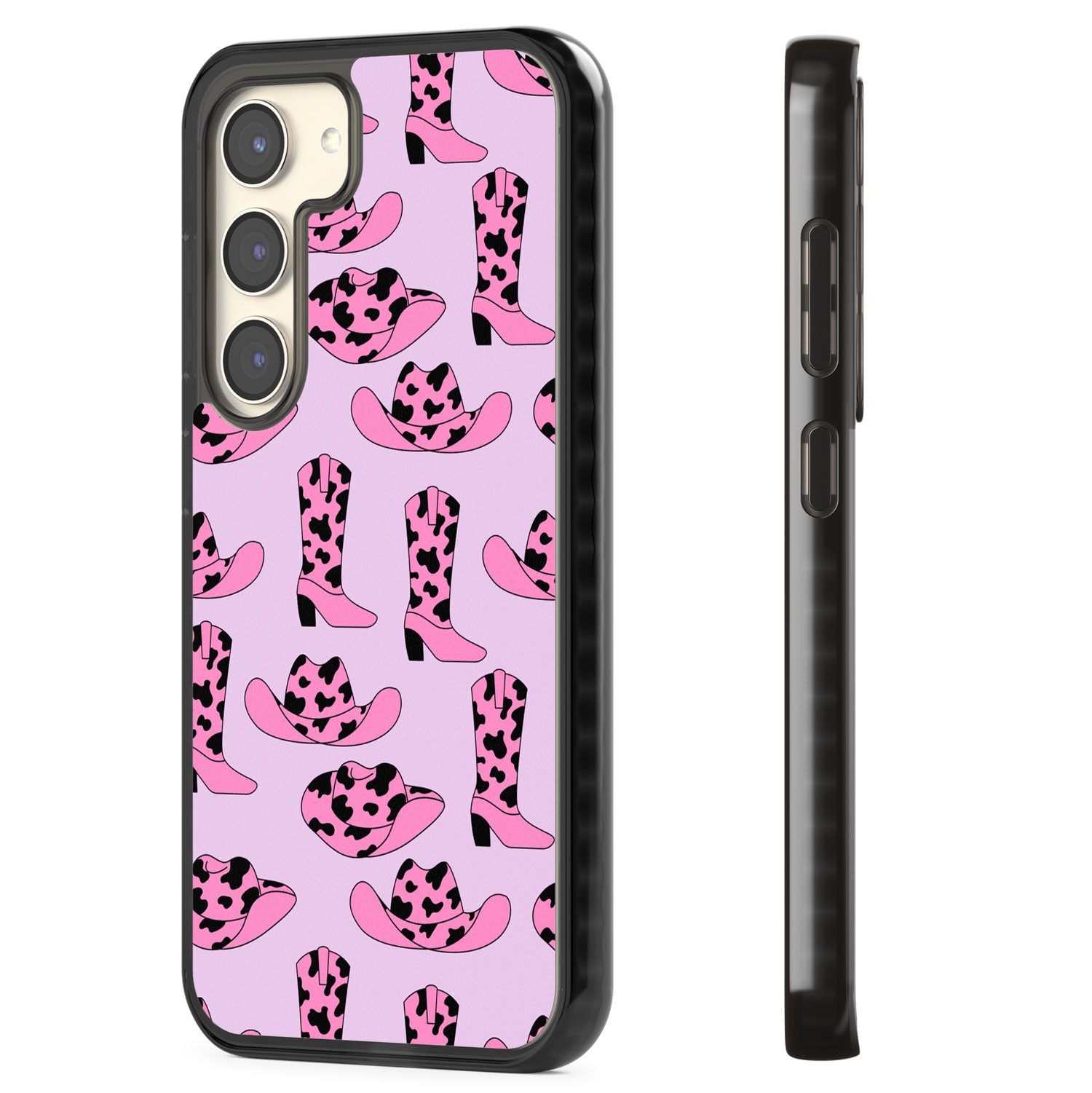 Cow-Girl Pattern Impact Phone Case for Samsung Galaxy S24, Samsung Galaxy S23, Samsung Galaxy S22