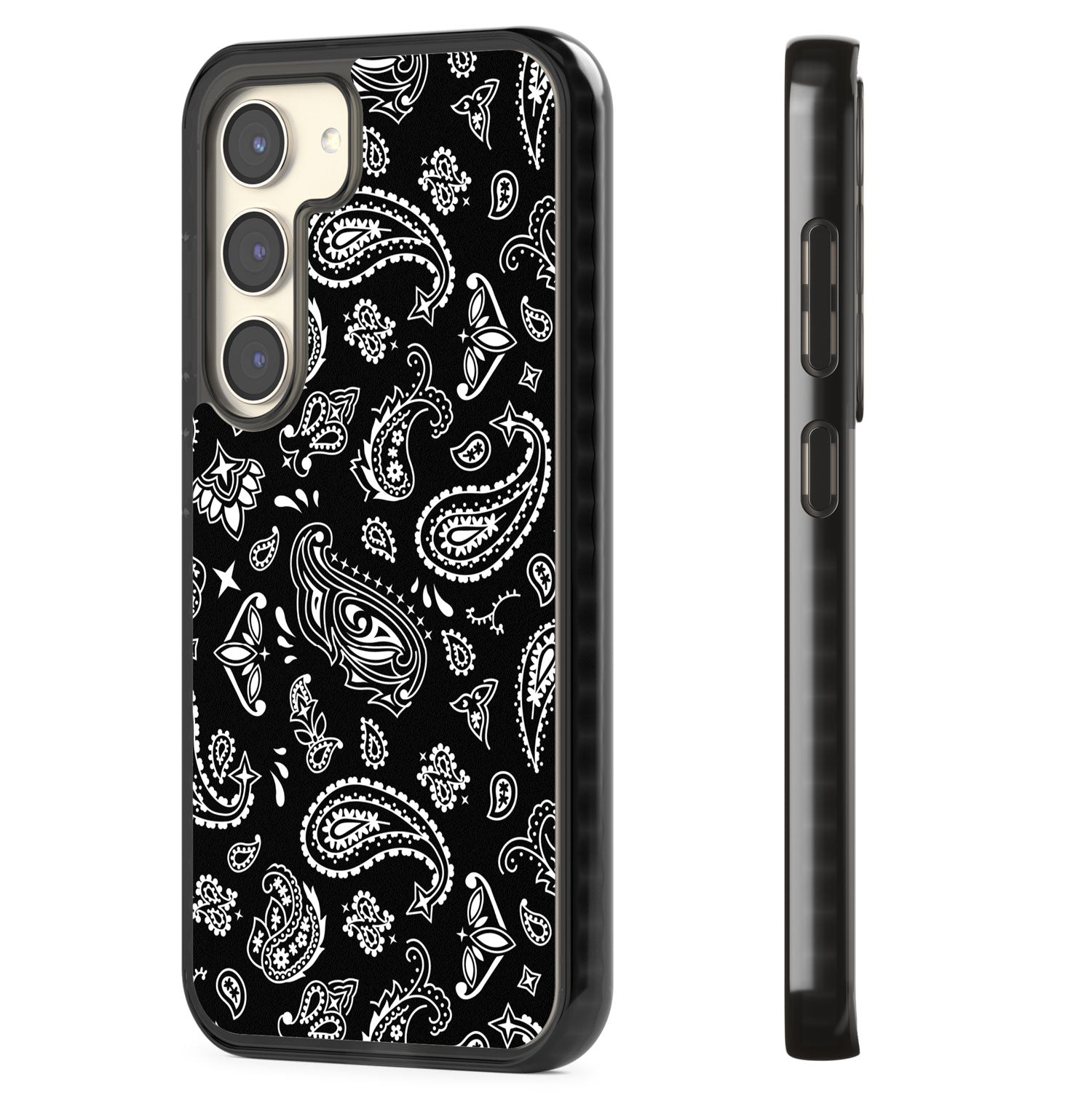 Black Bandana Impact Phone Case for Samsung Galaxy S24, Samsung Galaxy S23, Samsung Galaxy S22