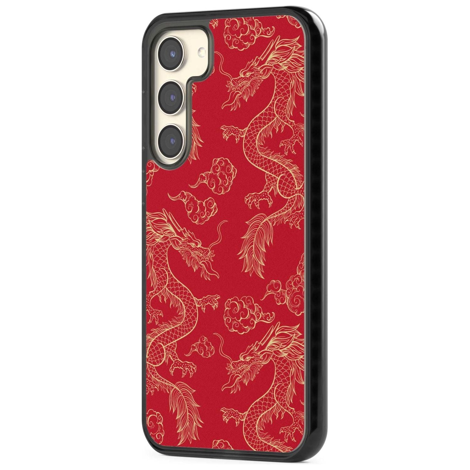 Red And Gold Dragon Pattern
