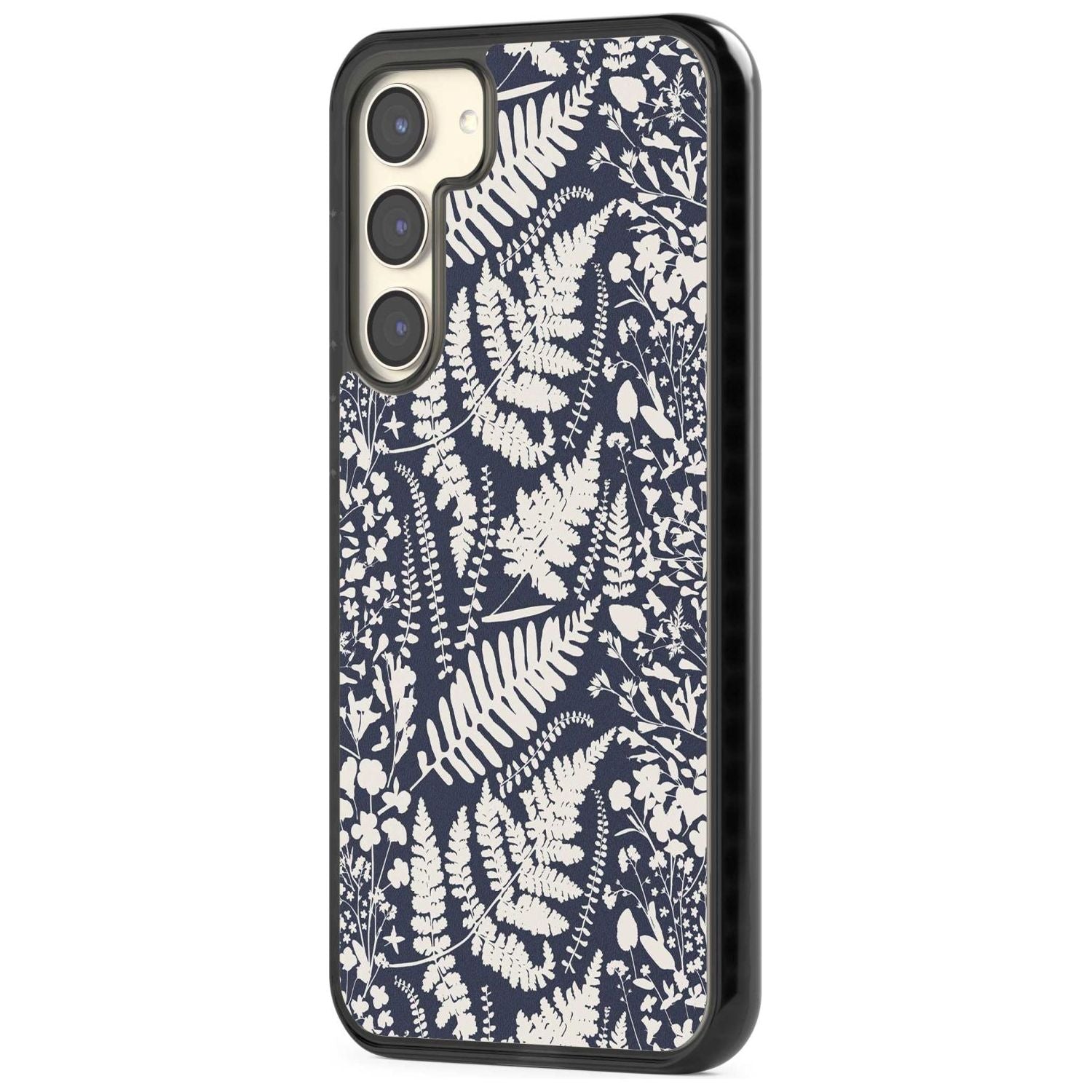 Wildflowers & Ferns On Navy