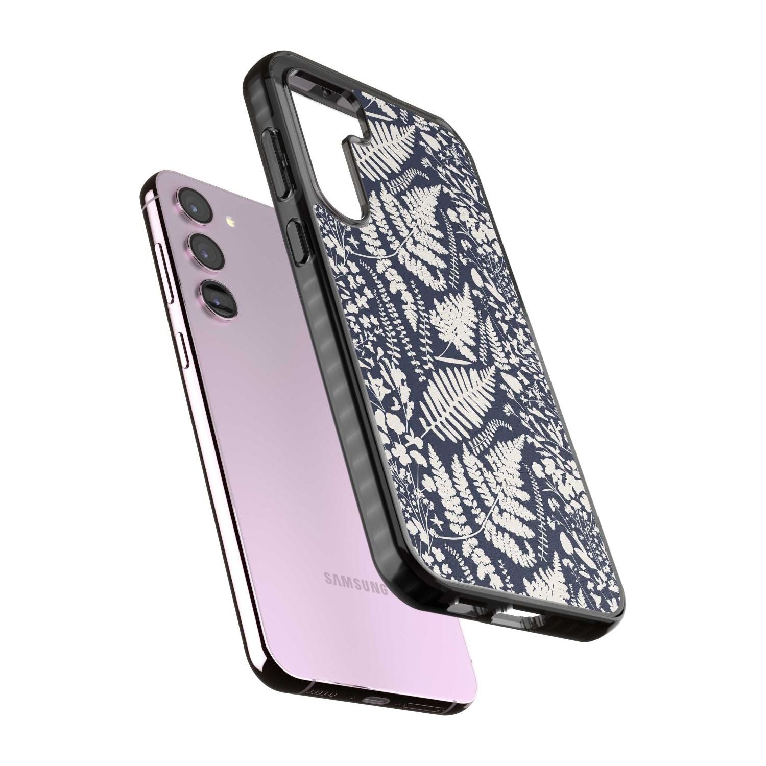 Wildflowers & Ferns On Navy