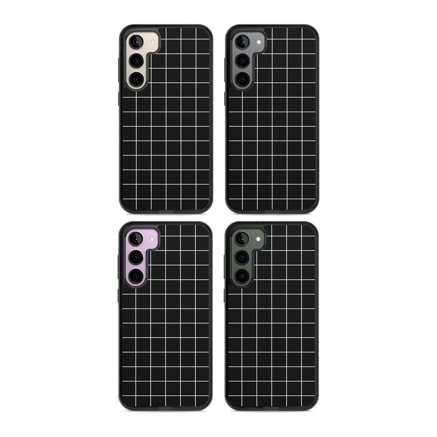 Minimalist Grid Pattern Black