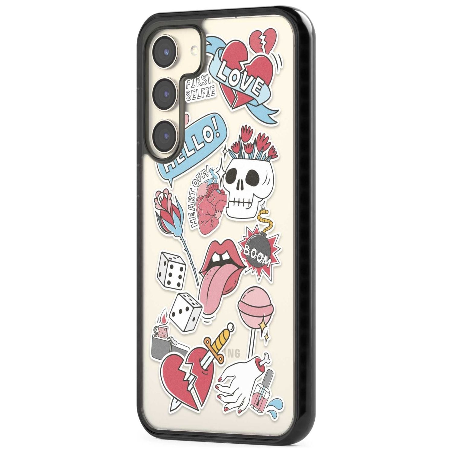 Skull & Flowers Stickers