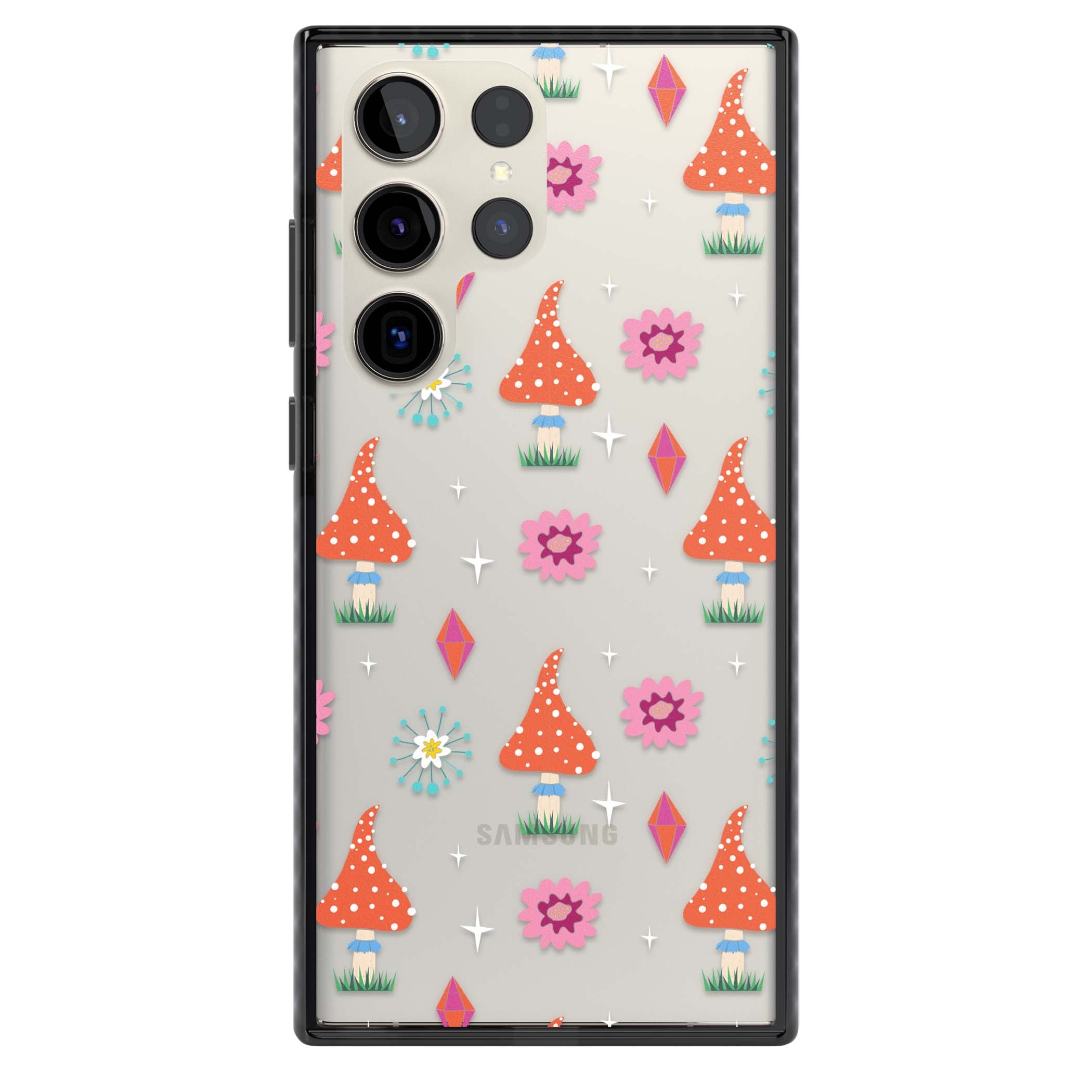 Elevate Your Phone'S Style With This Boho Celestial Sun & Eye Phone Case, Featuring A Mystical Blend Of Suns, All-Seeing Eyes, Butterflies, Stars, And