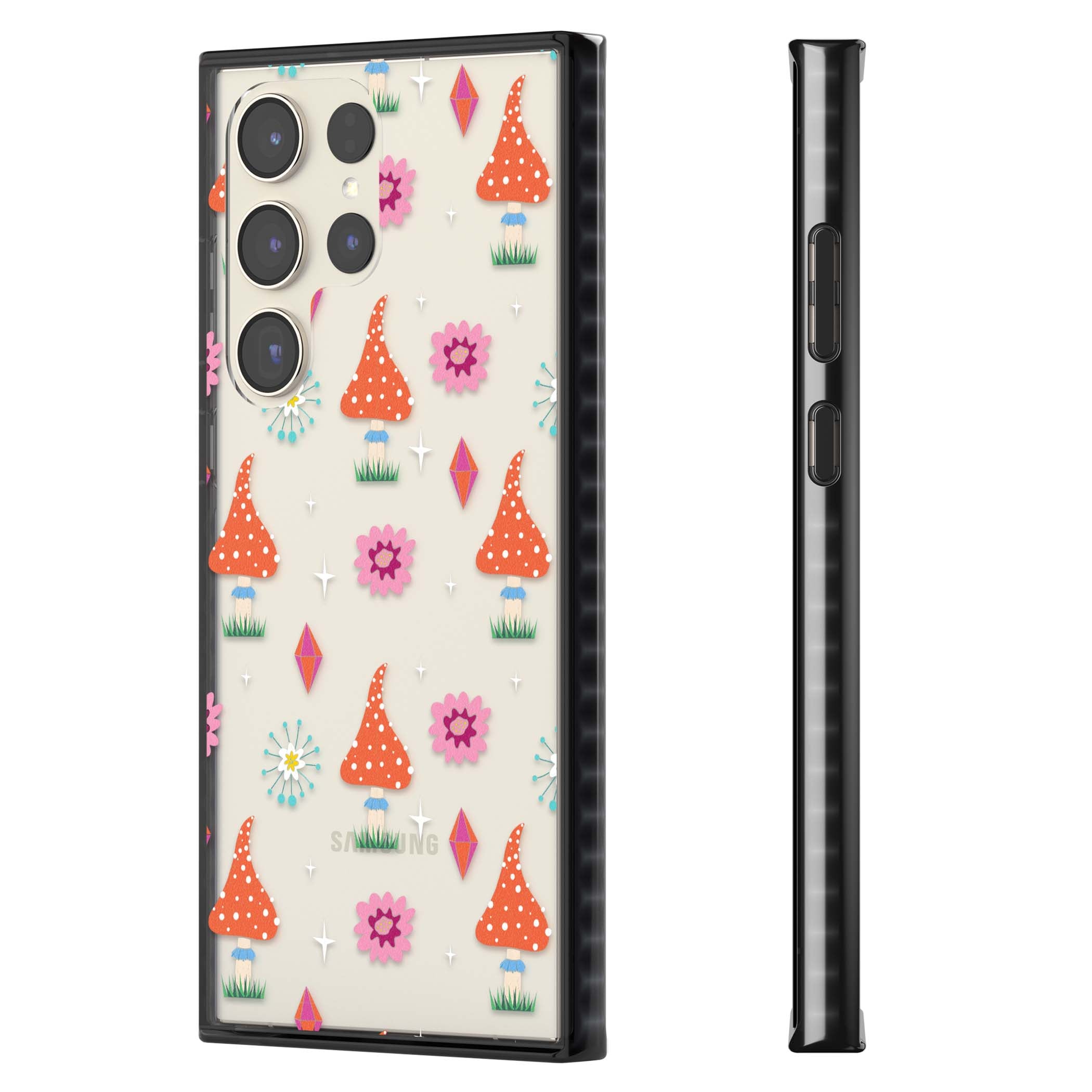 Elevate Your Phone'S Style With This Boho Celestial Sun & Eye Phone Case, Featuring A Mystical Blend Of Suns, All-Seeing Eyes, Butterflies, Stars, And