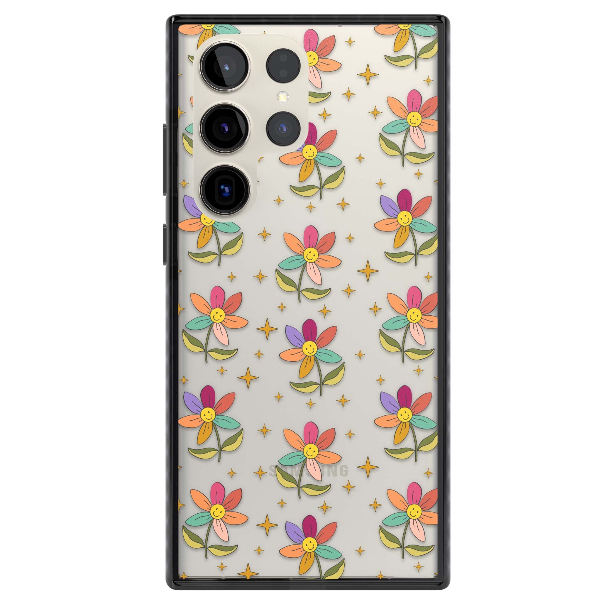 Elevate Your Phone'S Style With This Boho Celestial Sun & Eye Phone Case, Featuring A Mystical Blend Of Suns, All-Seeing Eyes, Butterflies, Stars, And