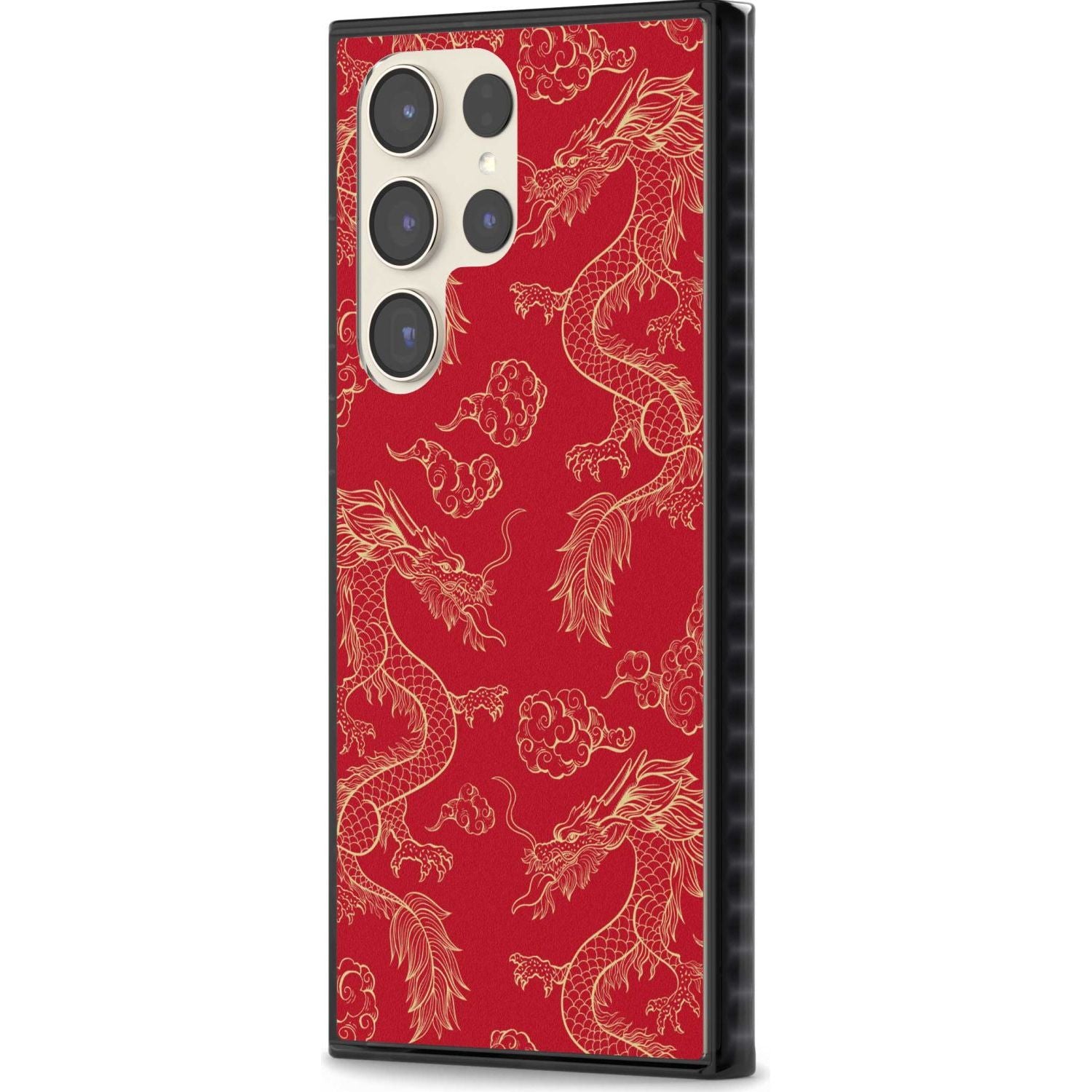 Red And Gold Dragon Pattern