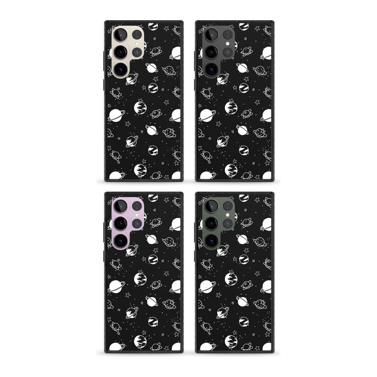 White Planets On Black