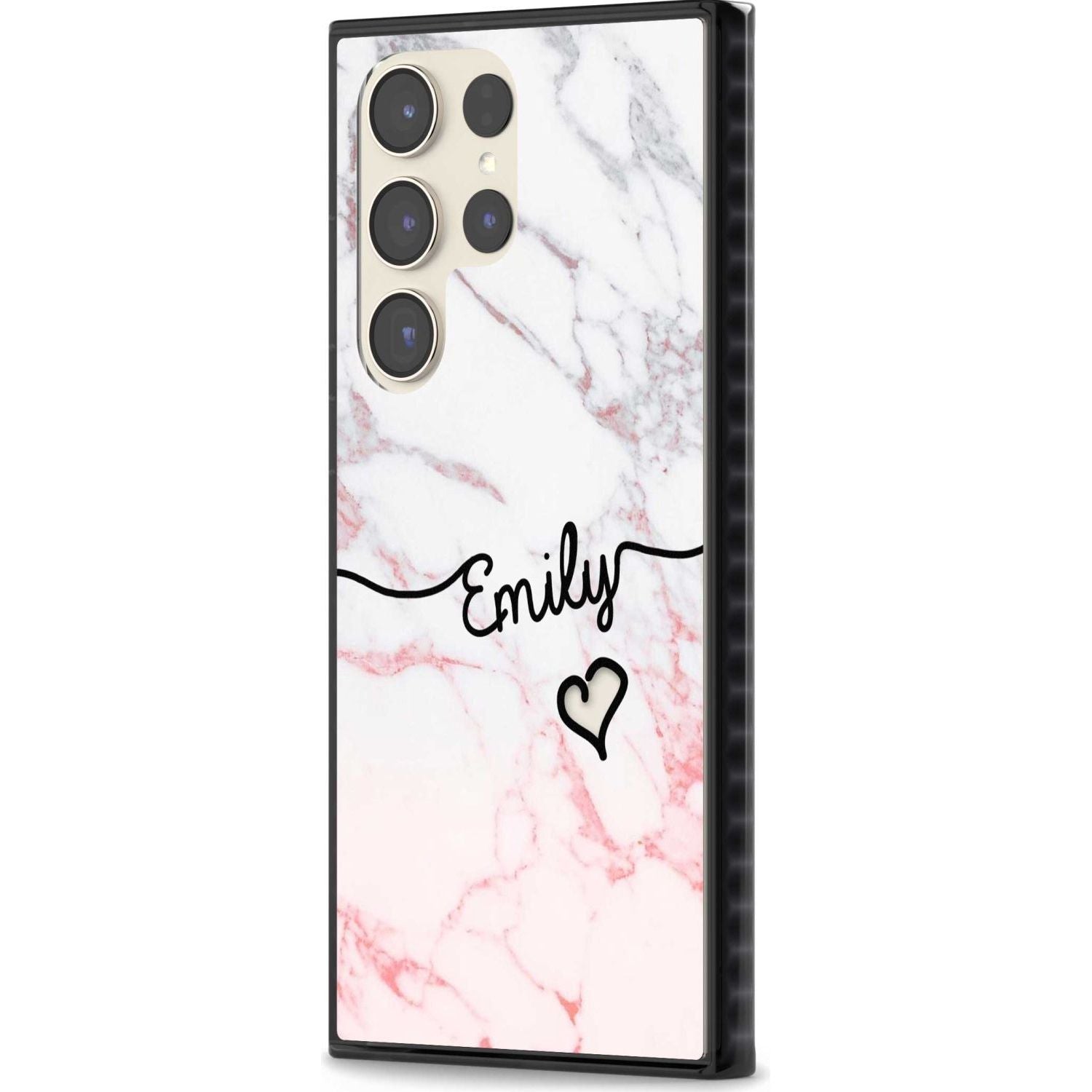 Personalised Pink Fade Marble Heart