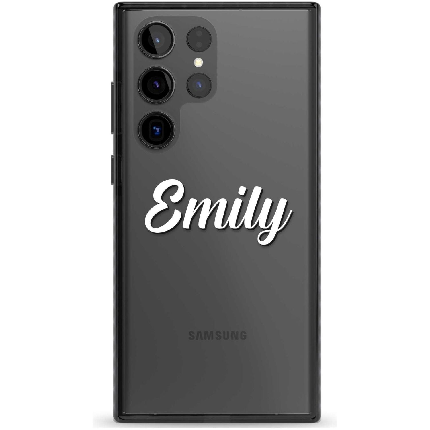 Personalised Clear Text 1B Custom Phone Case Samsung S22 Ultra / Black Impact Case,Samsung S23 Ultra / Black Impact Case Blanc Space
