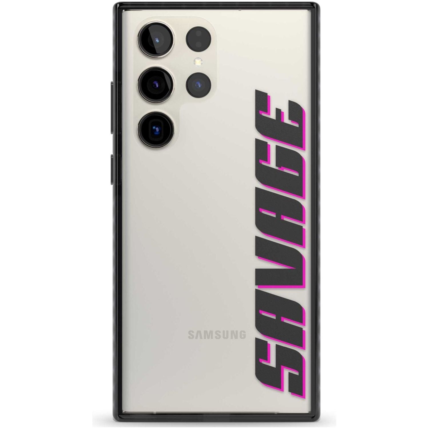 Personalised Clear Text 4C Custom Phone Case Samsung S22 Ultra / Black Impact Case,Samsung S23 Ultra / Black Impact Case Blanc Space