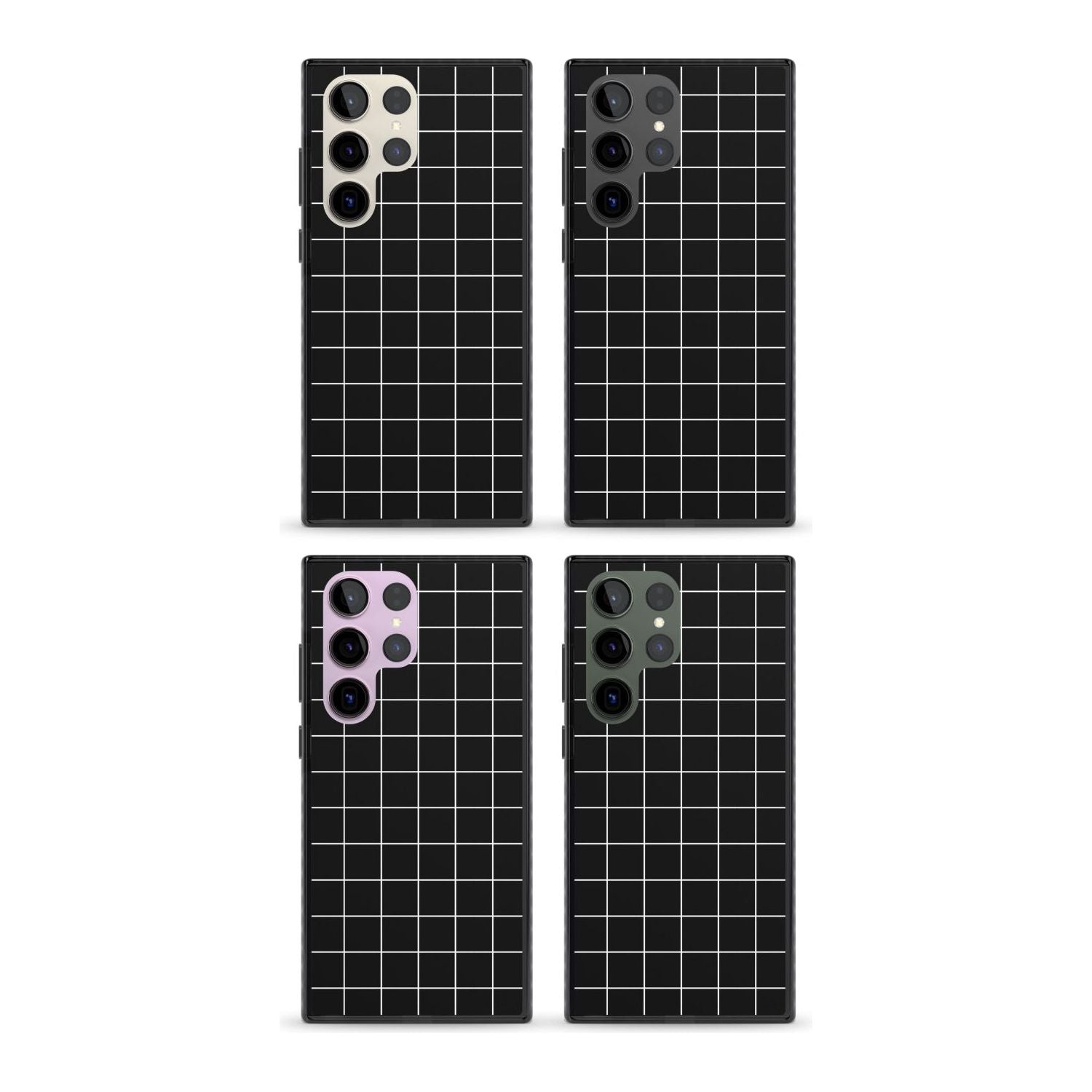 Minimalist Grid Pattern Black