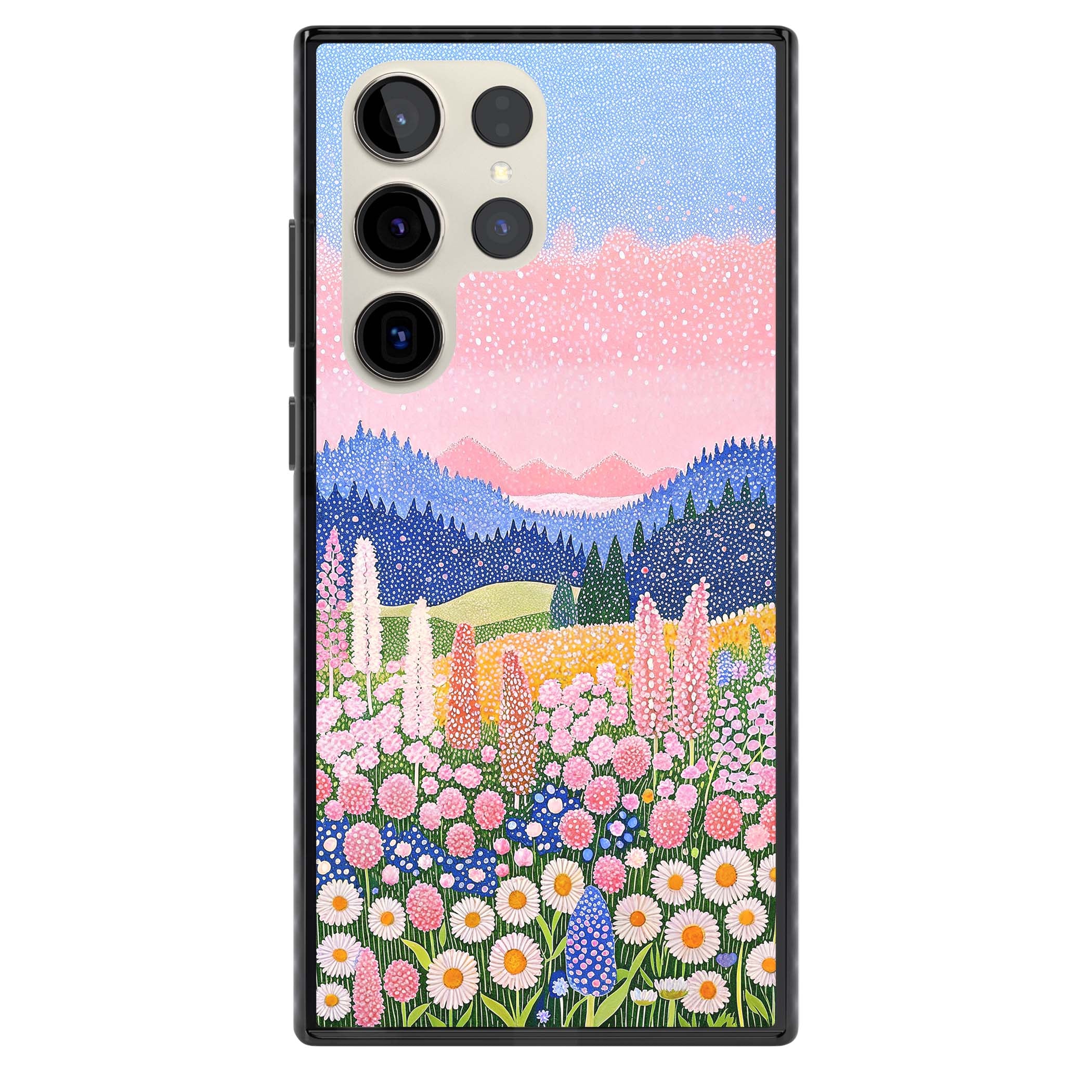 Valley Horizon cottagecore iPhone case | Black Impact case for Samsung Galaxy S24 Ultra, Samsung Galaxy S23 Ultra, Samsung Galaxy S22 Ultra