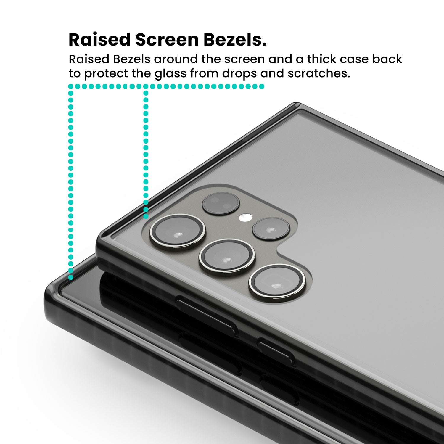 Hydrangea Dreams cottagecore iPhone case featuring soft blue hydrangea flower clusters and green leaves | Black Impact case for Samsung Galaxy S24 Ultra, Samsung Galaxy S23 Ultra, Samsung Galaxy S22 Ultra