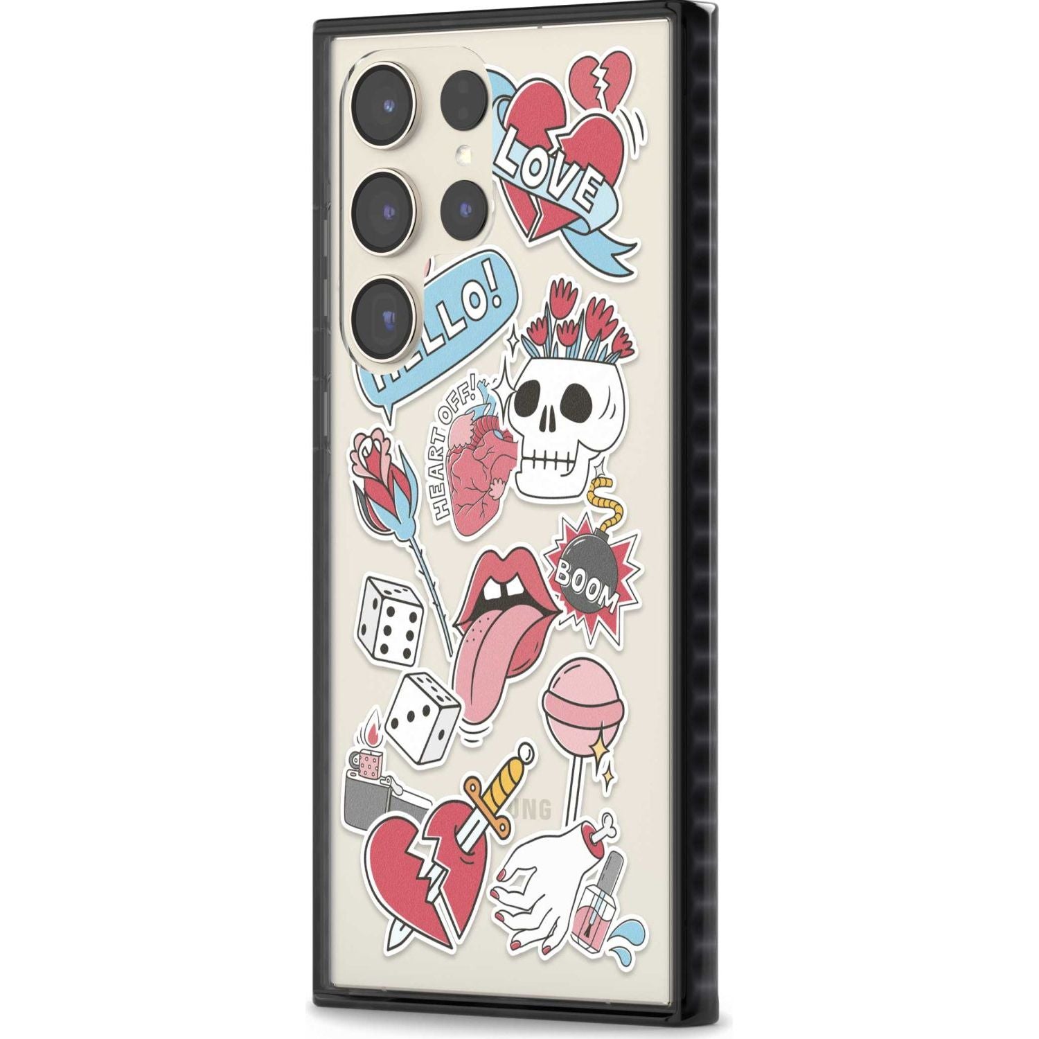 Skull & Flowers Stickers