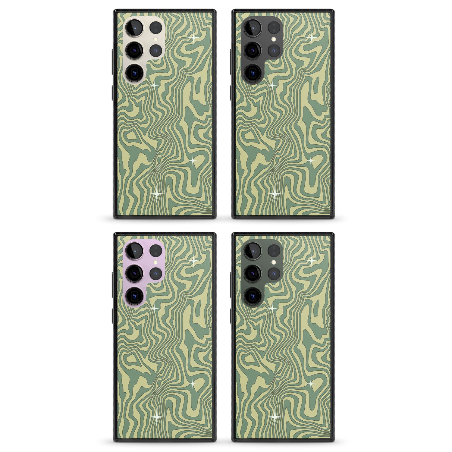 Green Abstract Wave Impact Phone Case for Samsung Galaxy S24 Ultra , Samsung Galaxy S23 Ultra, Samsung Galaxy S22 Ultra