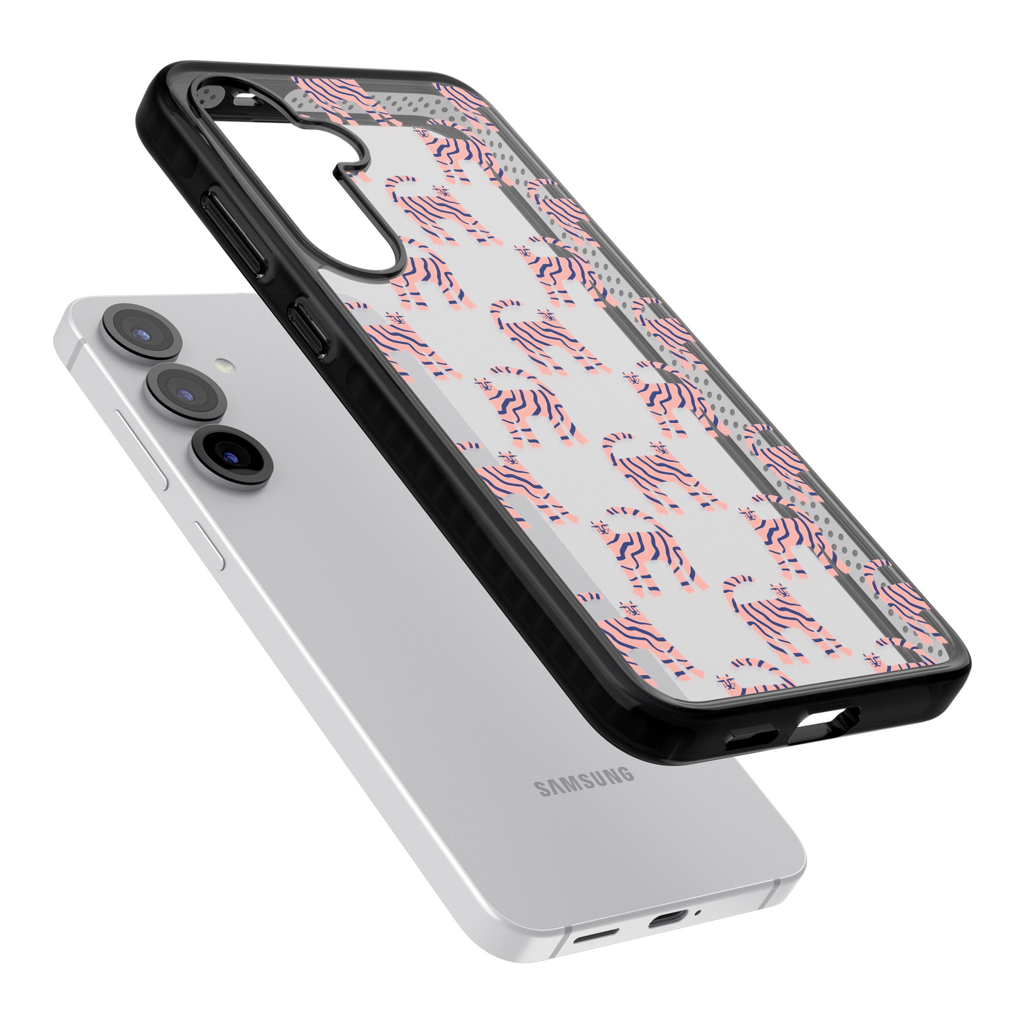 Pink And Blue Cat Pattern