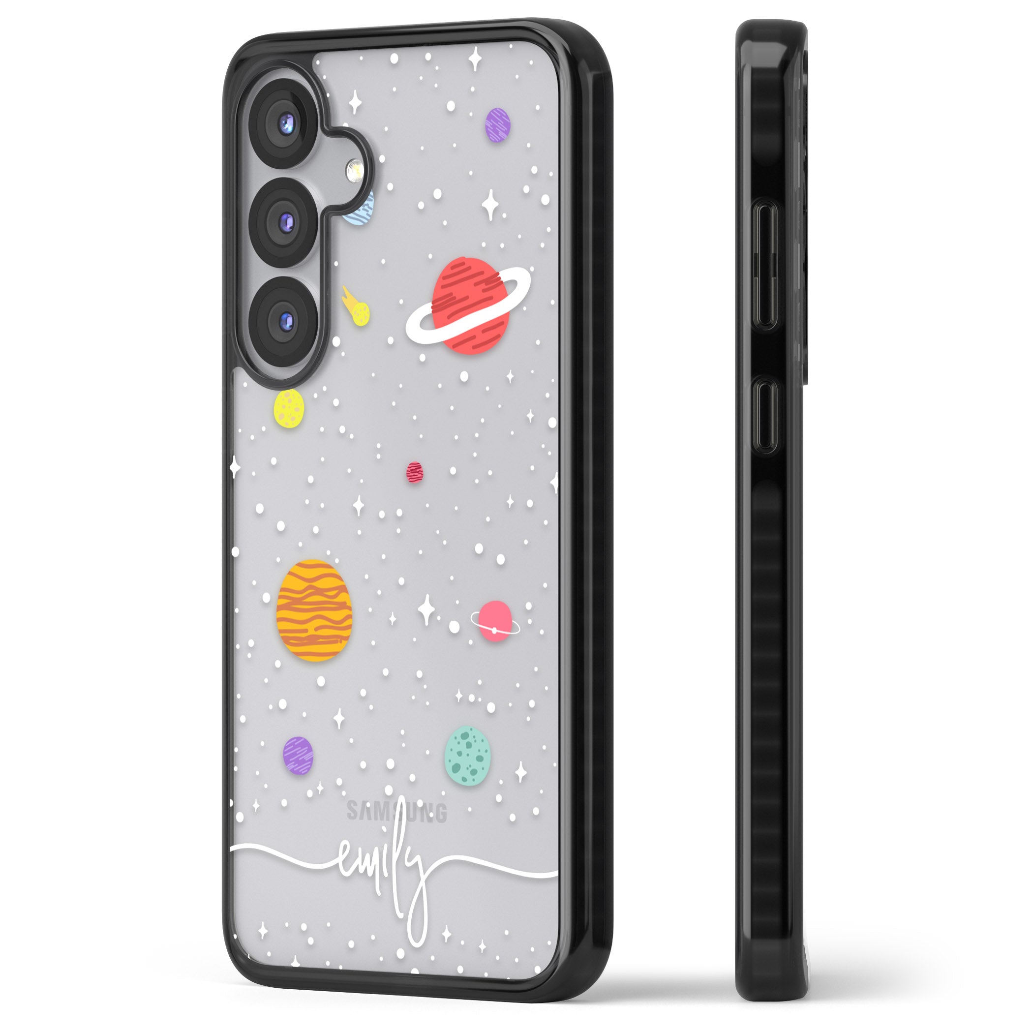 Personalised Cute Cartoon Planet (Clear)