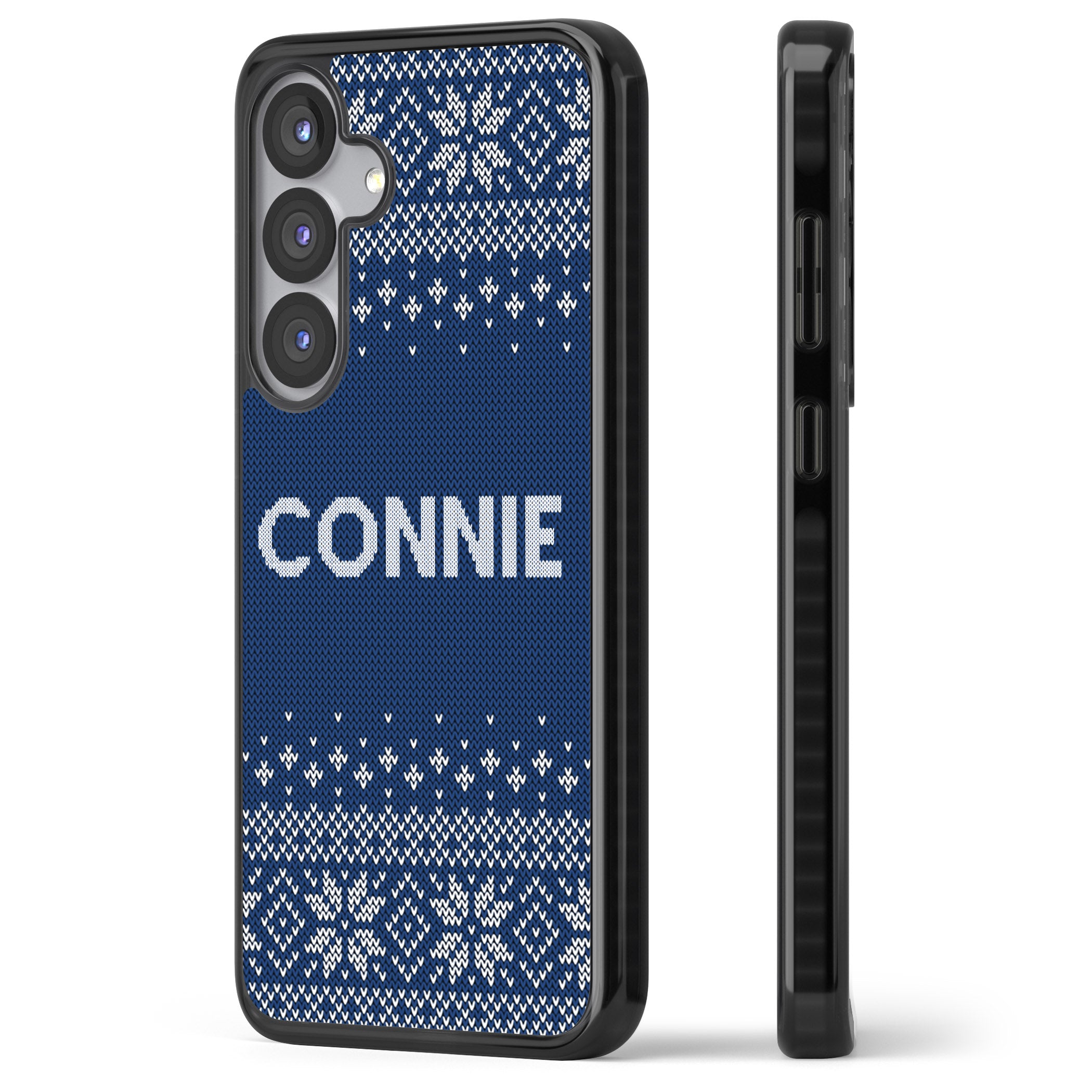 Personalised Blue Knitted Christmas