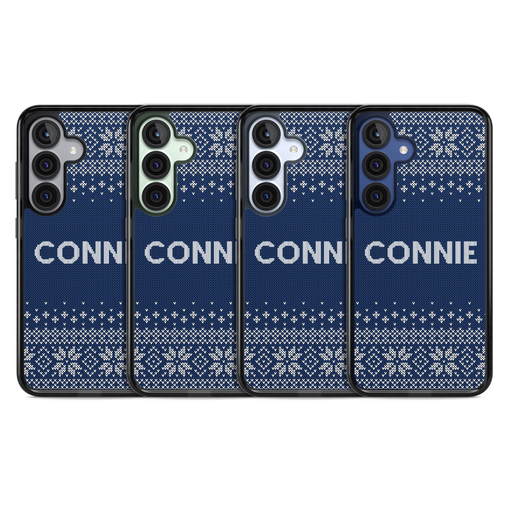 Personalised Blue Knitted Christmas