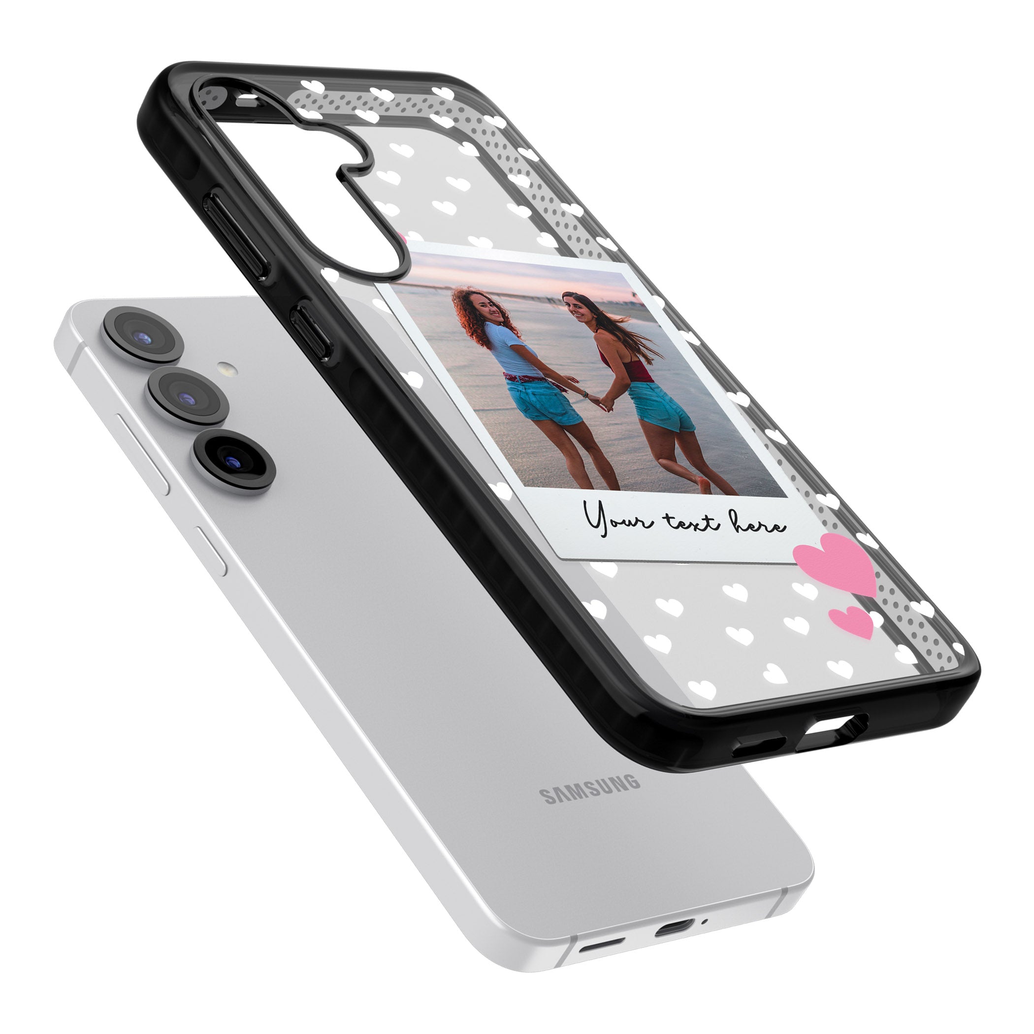 Personalised Hearts Instant Camera Photo