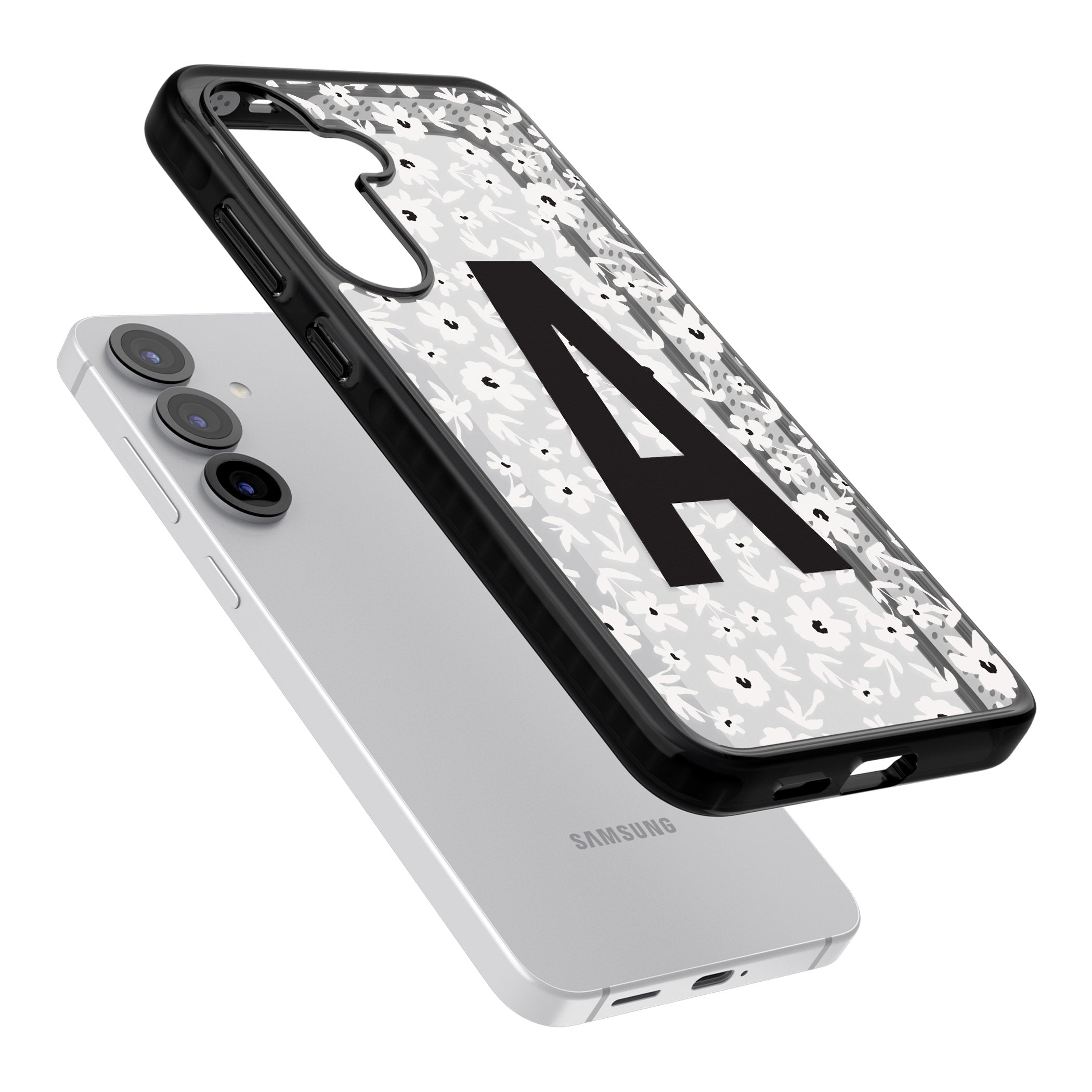 Personalised Bold Initial Floral