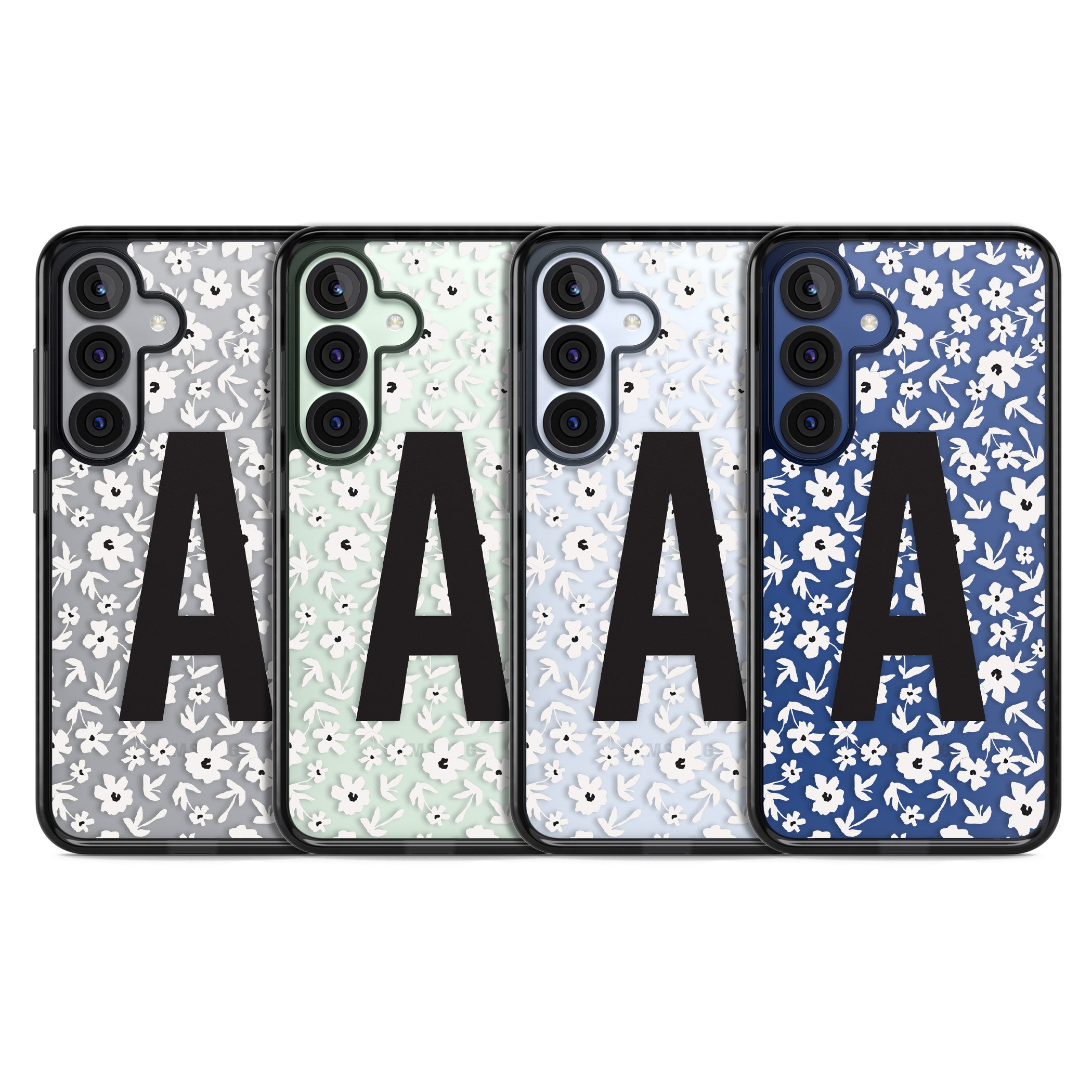 Personalised Bold Initial Floral