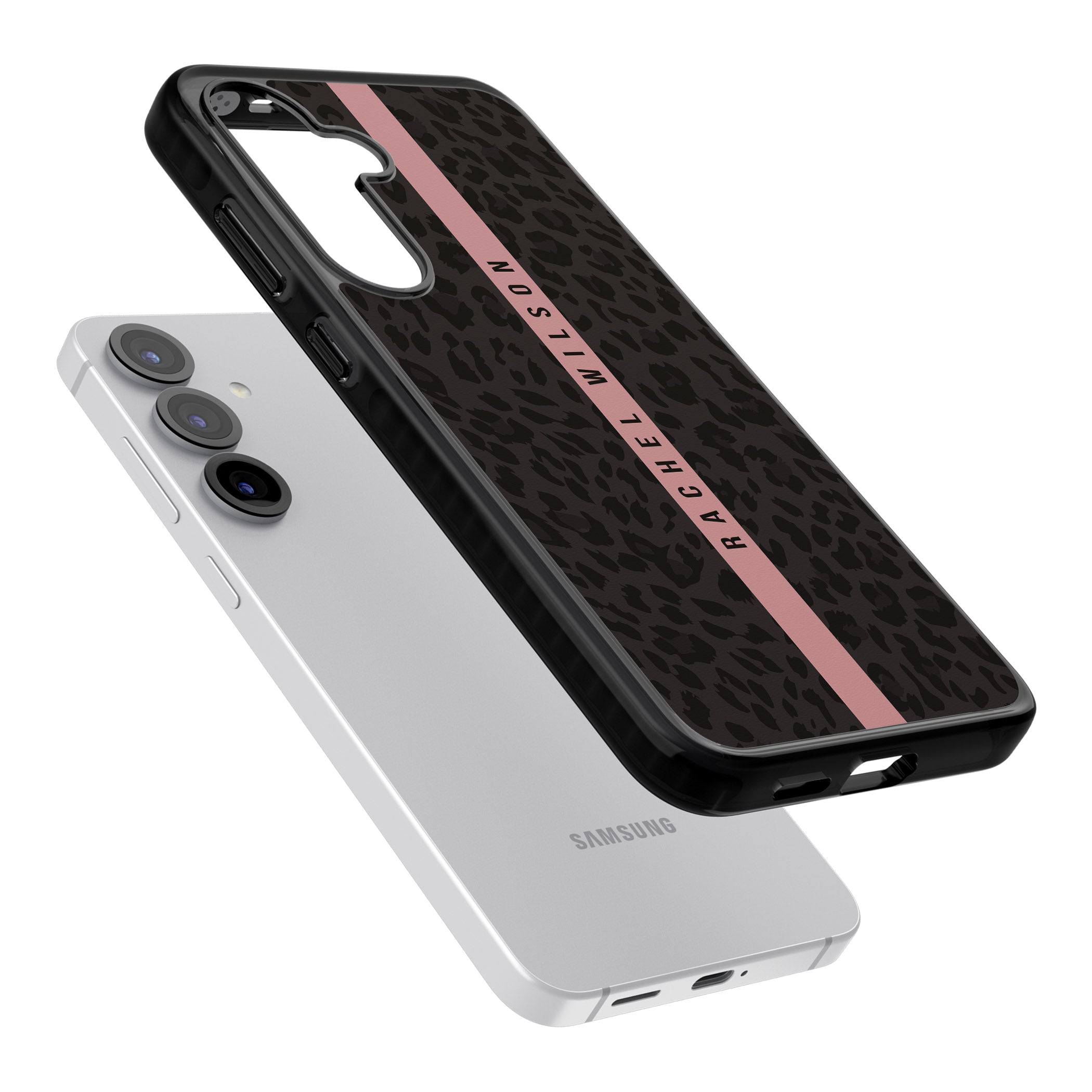 Personalised Pink Stripe Leopard