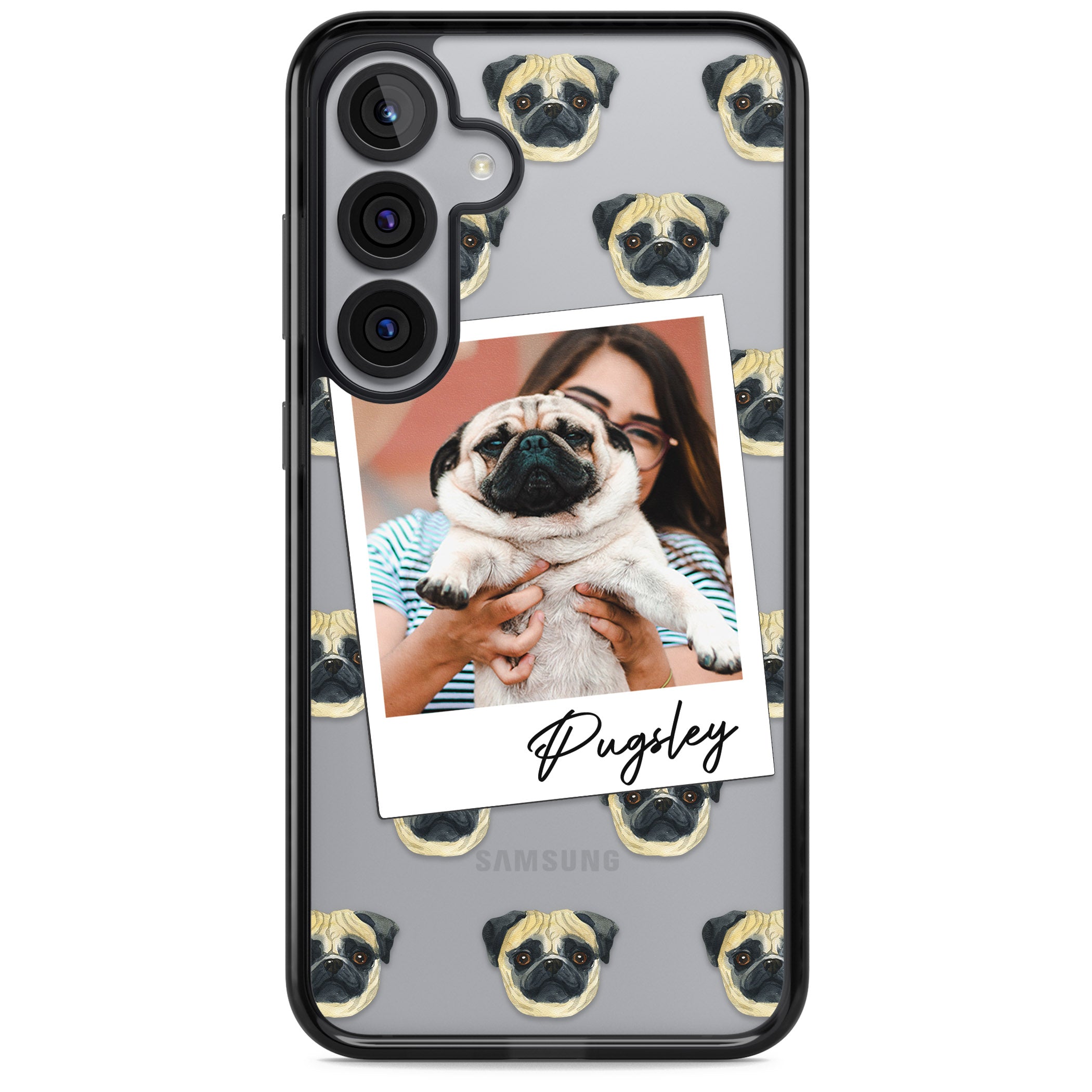 Personalised Pug Instant Camera Photo