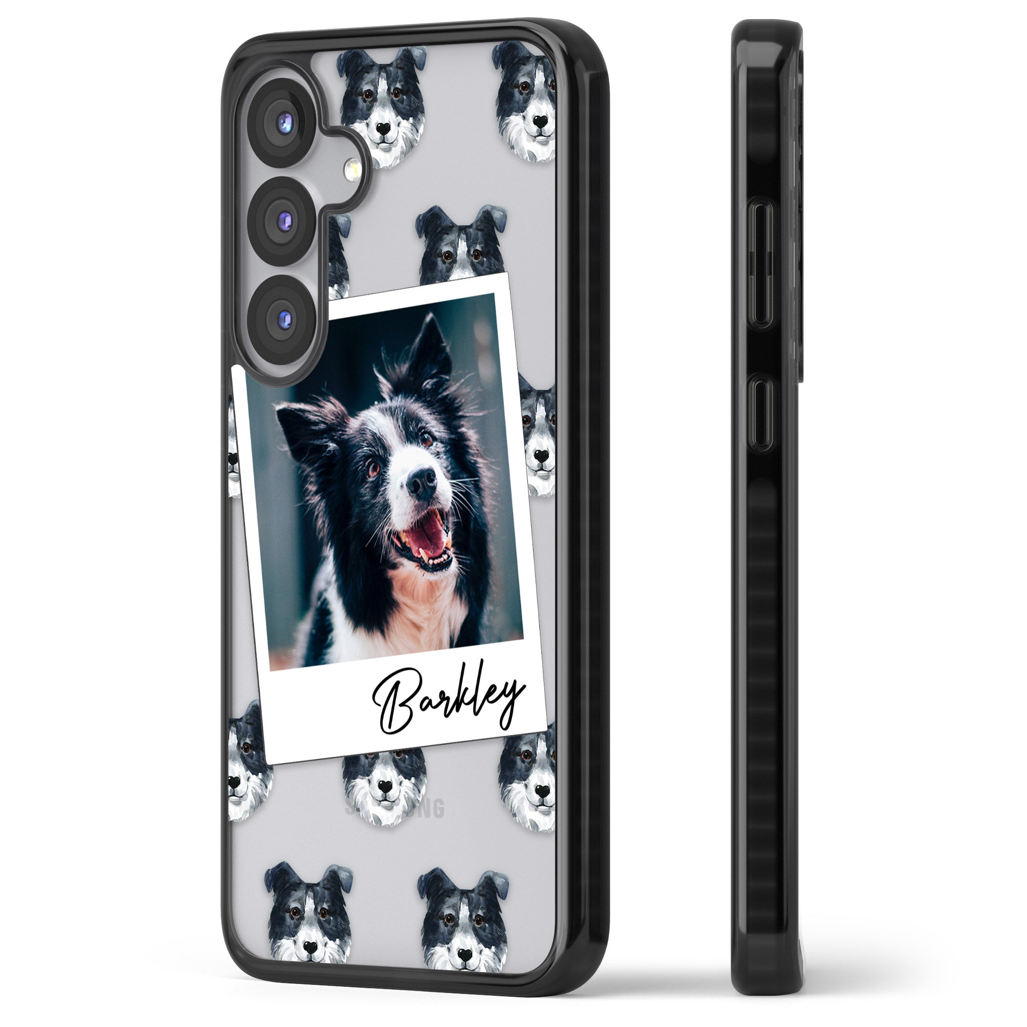 Personalised Border Collie Instant Camera Photo