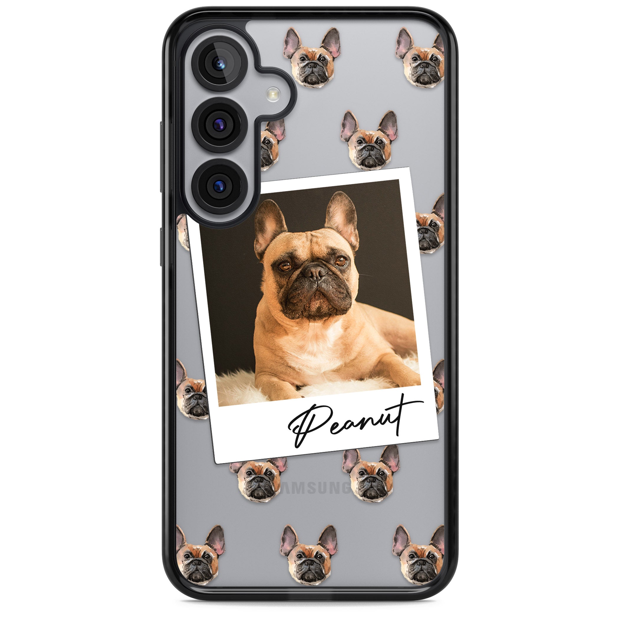 Personalised Tan French Bulldog Instant Camera Photo