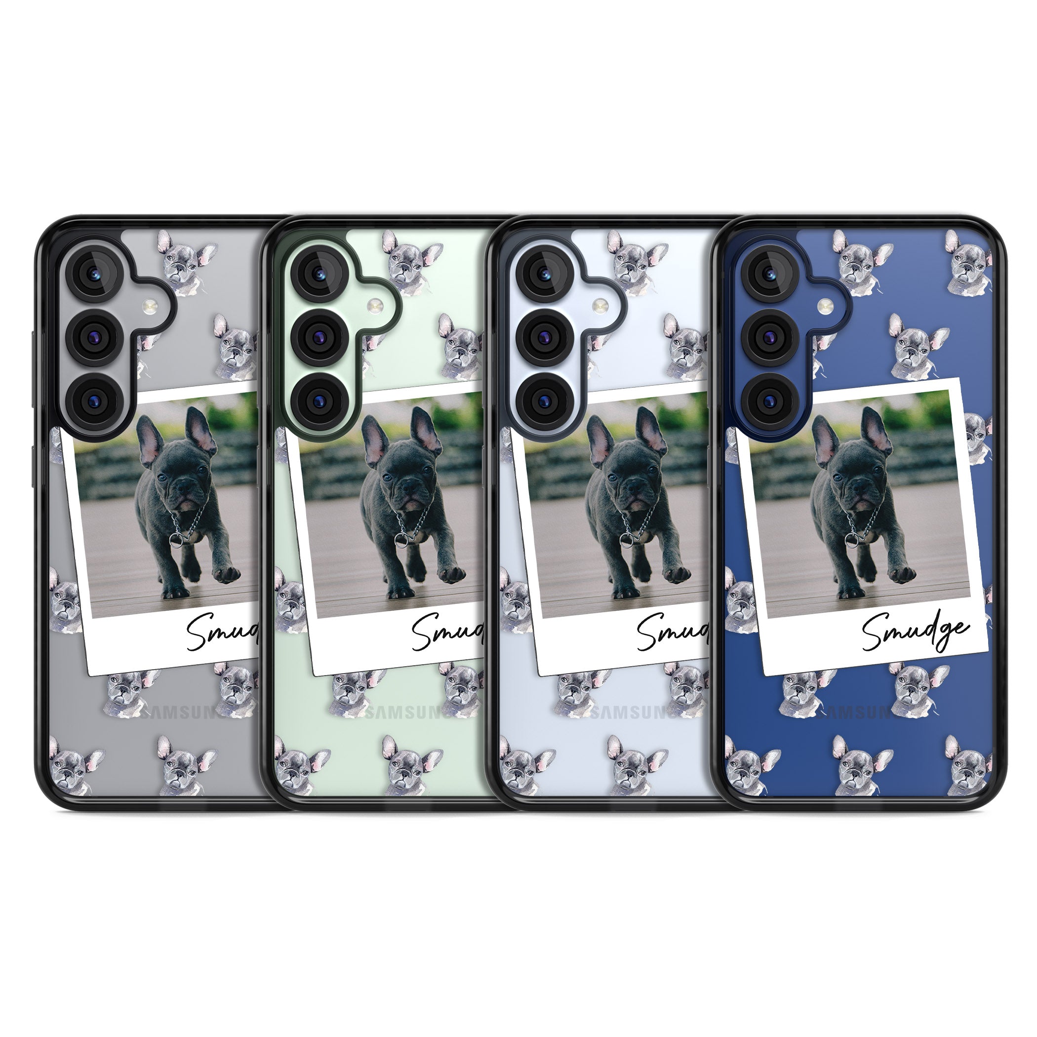 Personalised Grey French Bulldog Instant Camera Photo