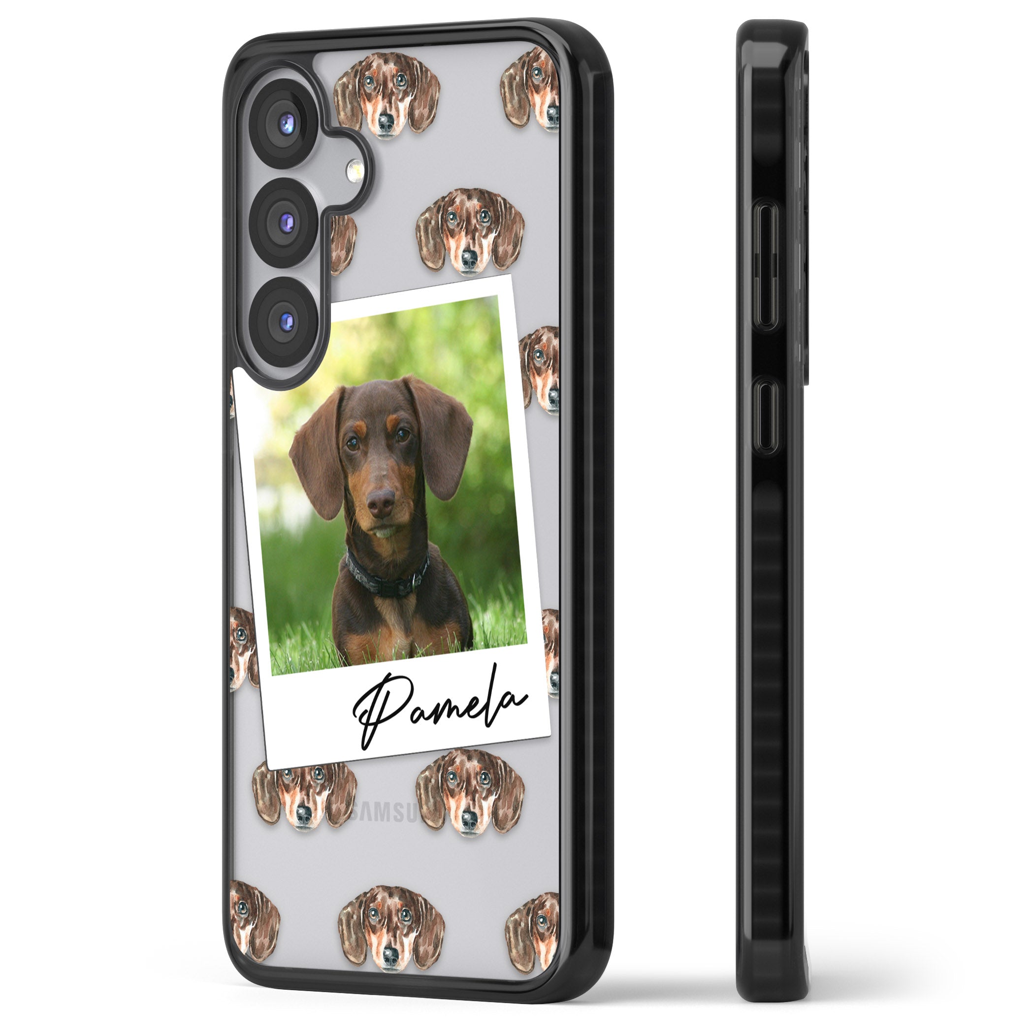 Personalised Brown Dachshund Instant Camera Photo