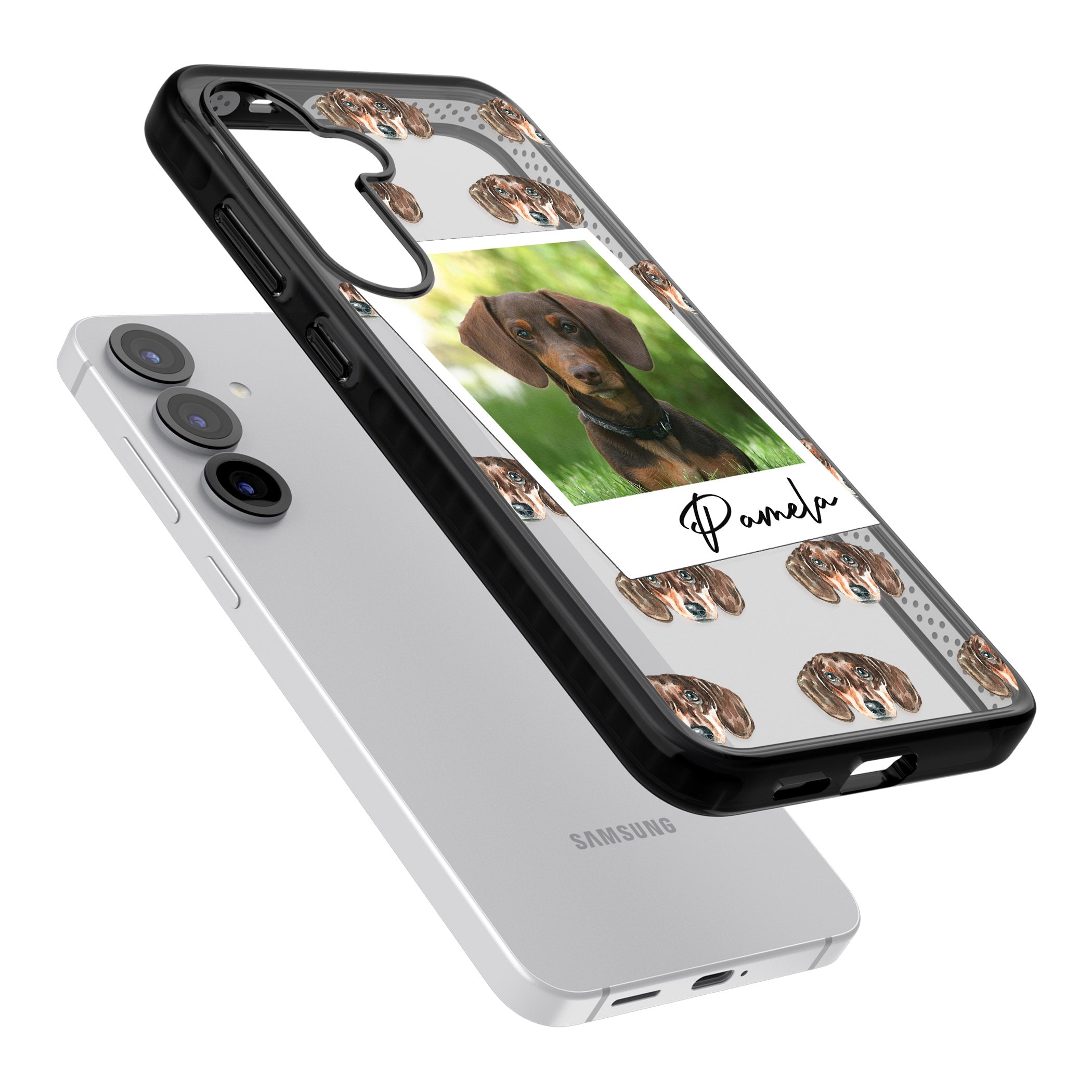 Personalised Brown Dachshund Instant Camera Photo