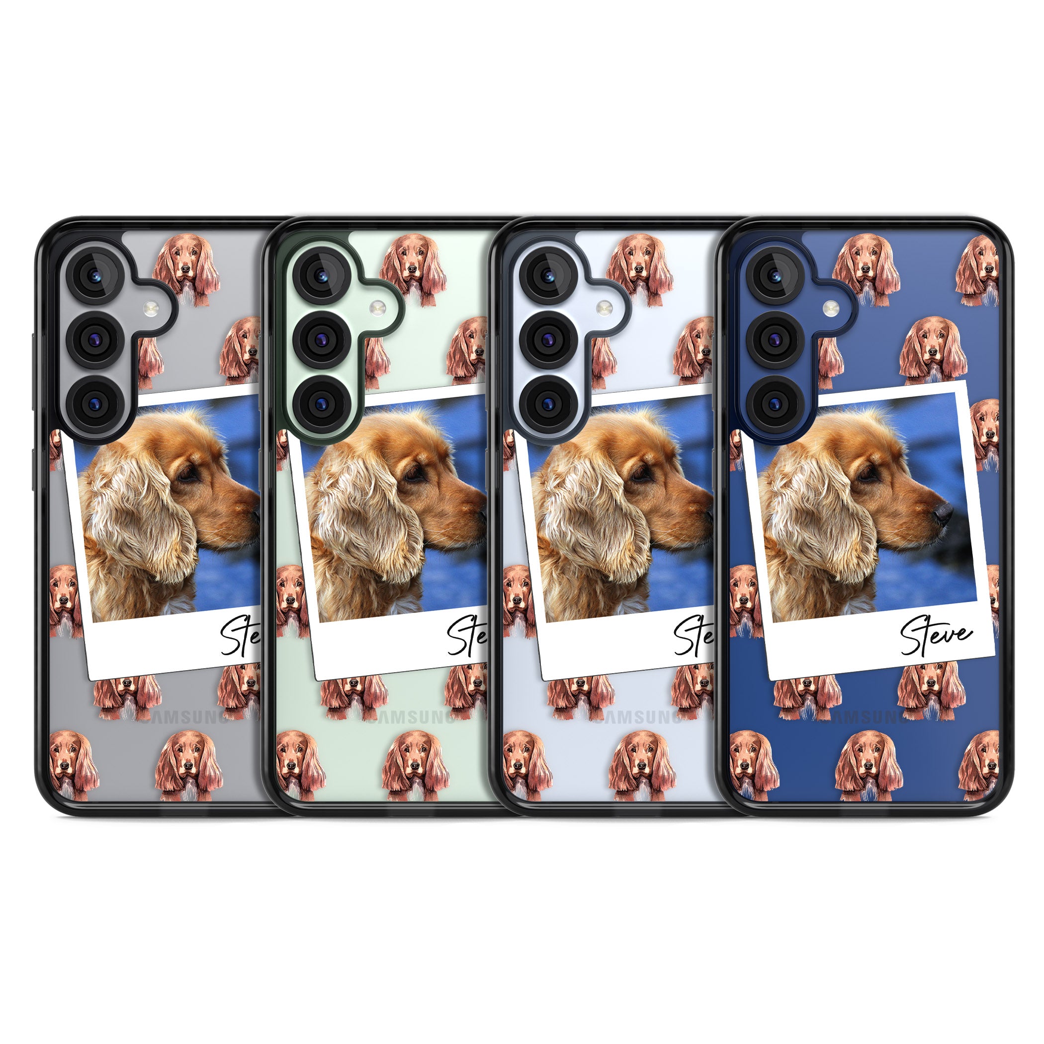 Personalised Cocker Spaniel Instant Camera Photo