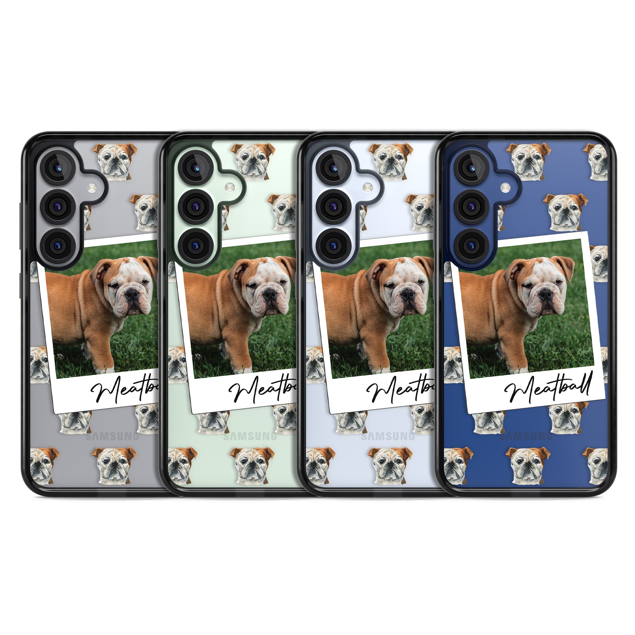 Personalised English Bulldog Instant Camera Photo