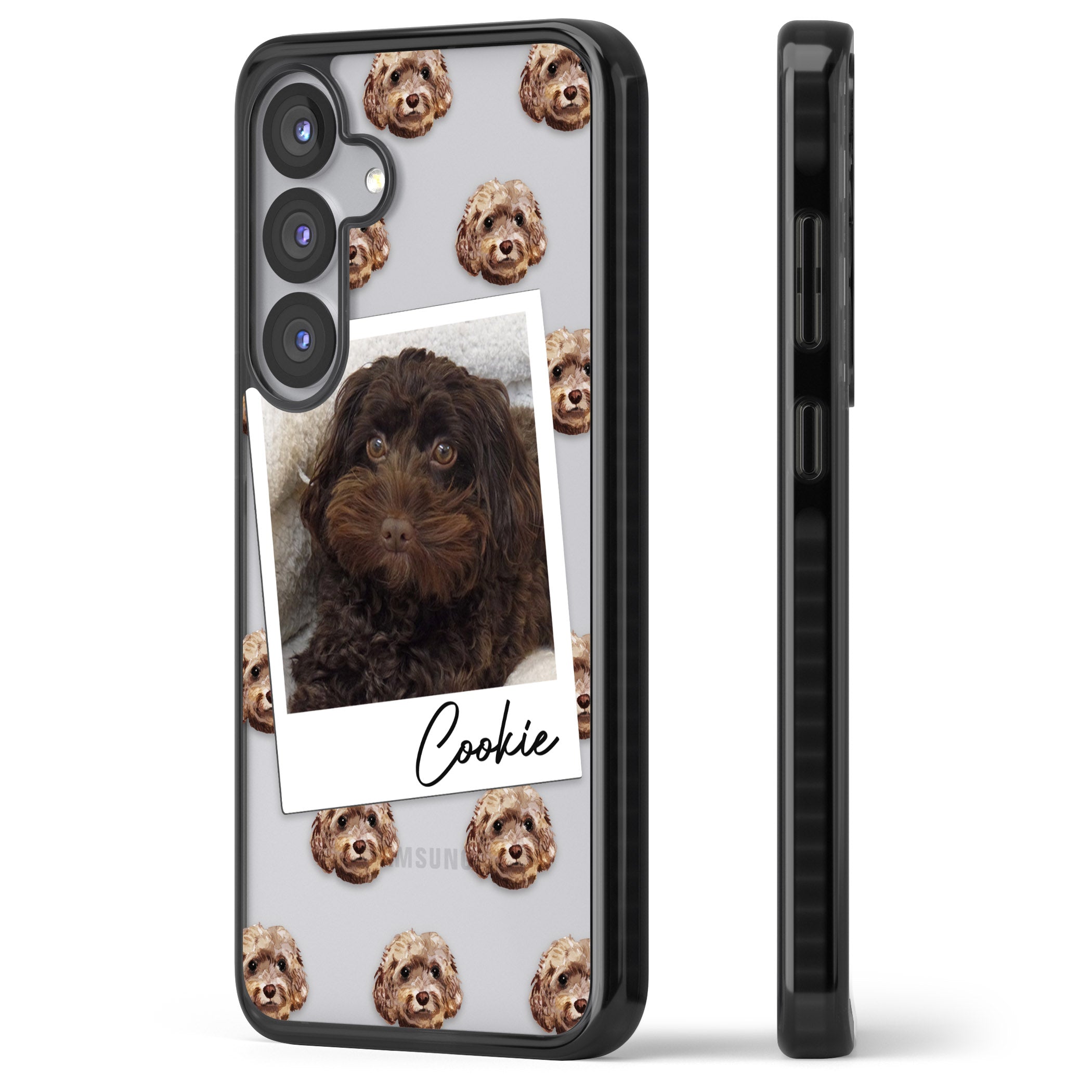 Personalised Brown Cockapoo Instant Camera Photo