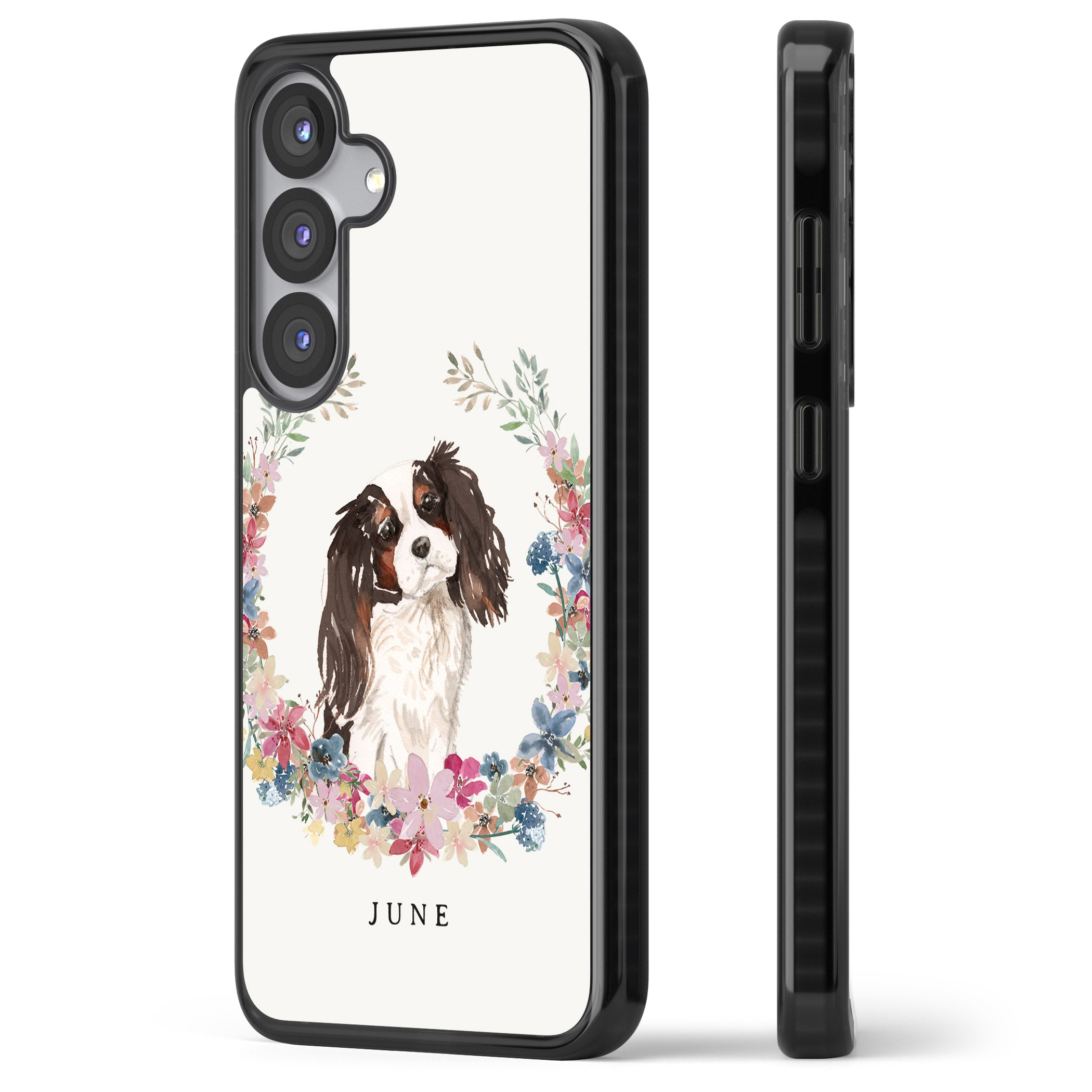 Personalised King Charles Floral Portrait