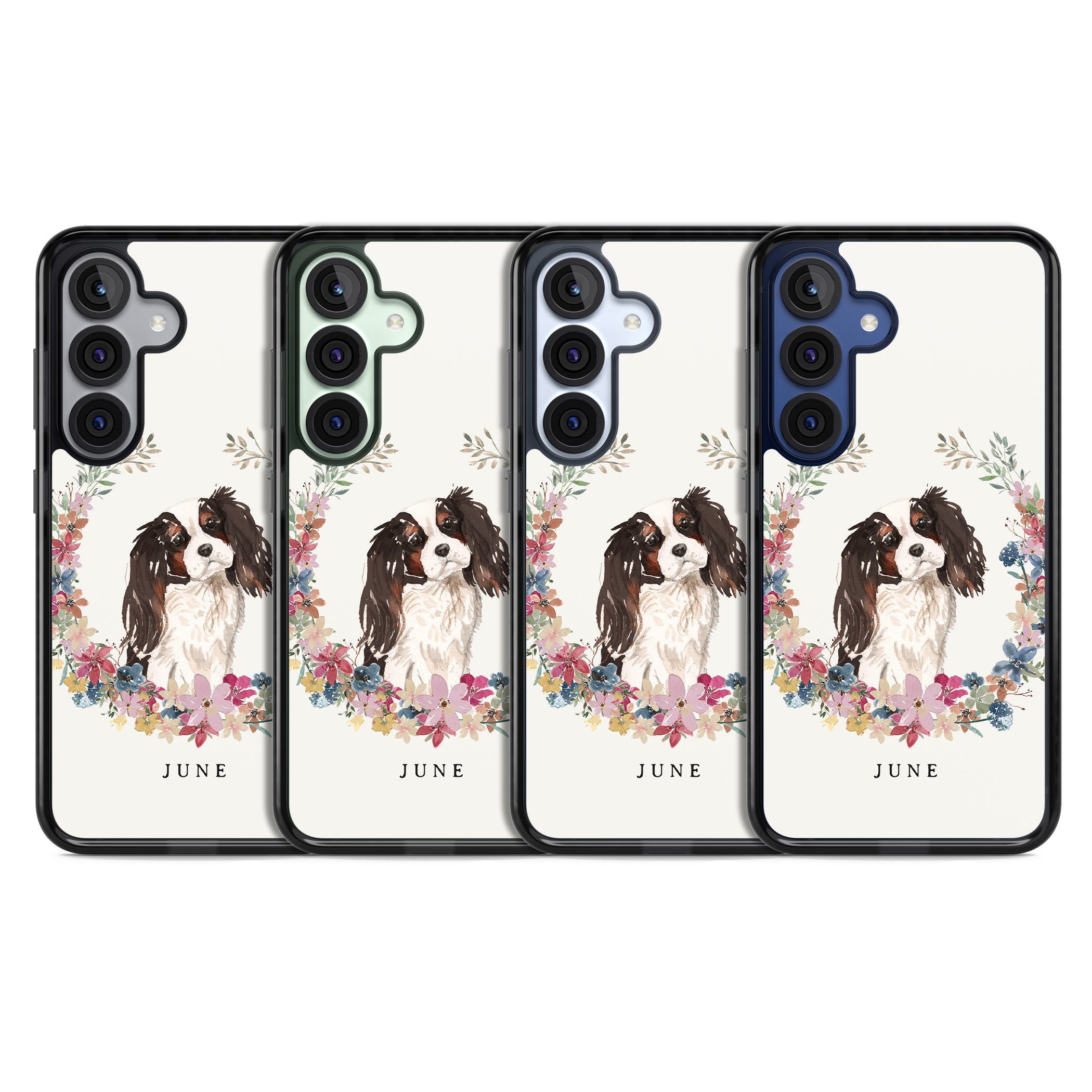 Personalised King Charles Floral Portrait