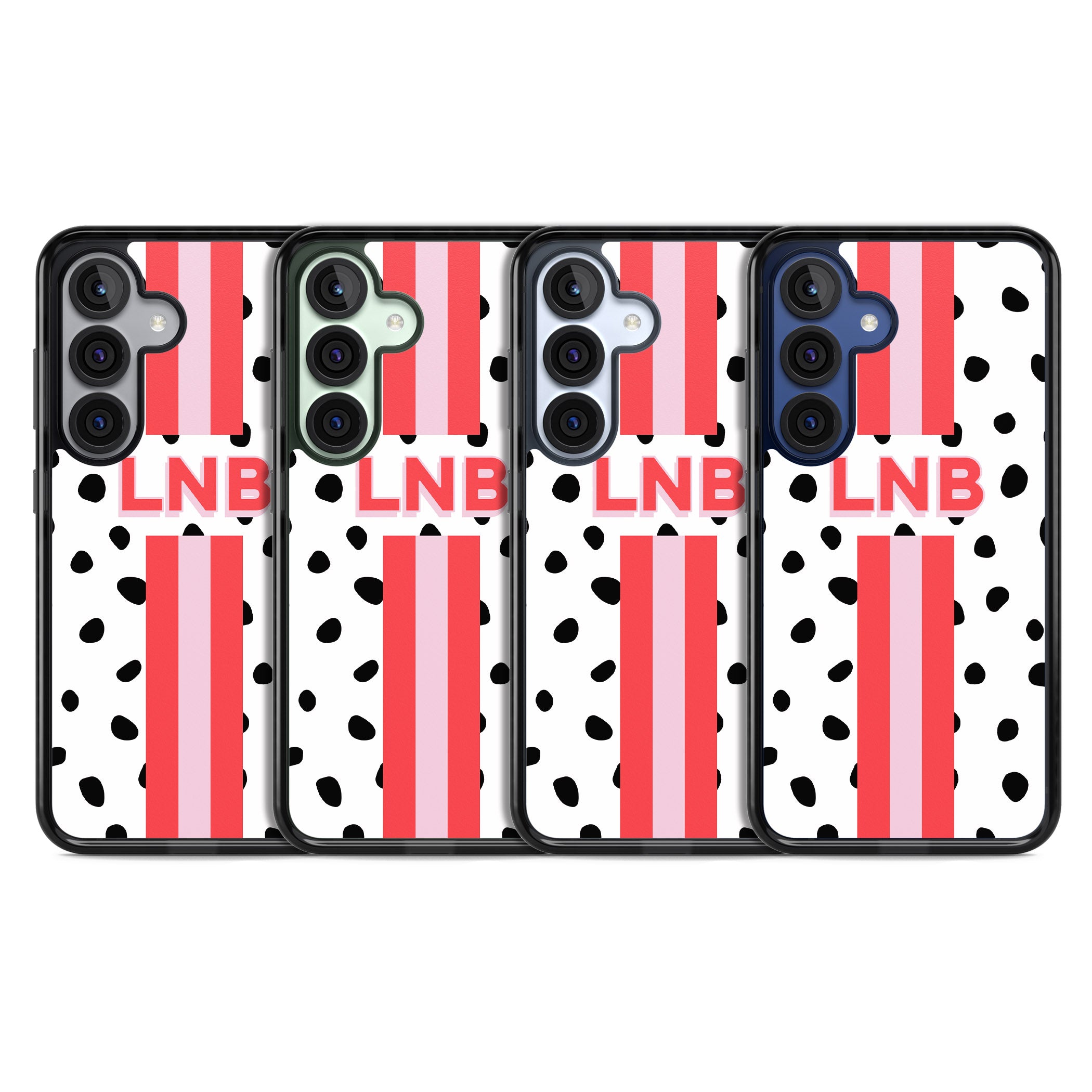 Personalised Polka & Pink Stripe