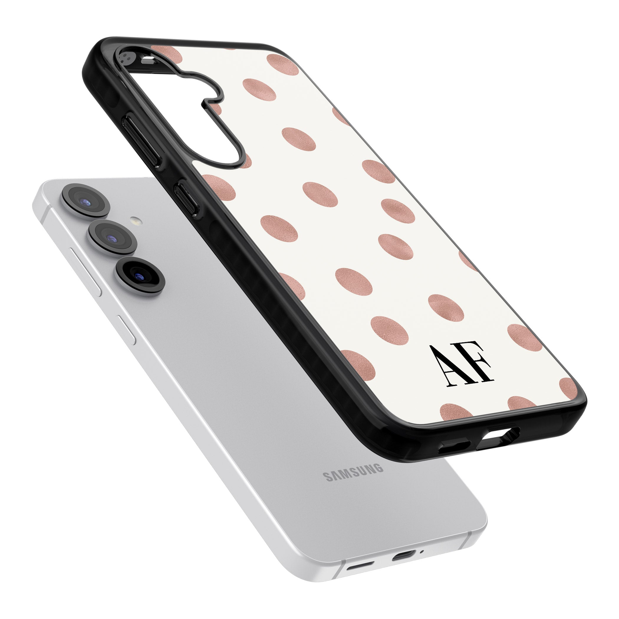 Personalised Rose Gold Dots & Initials