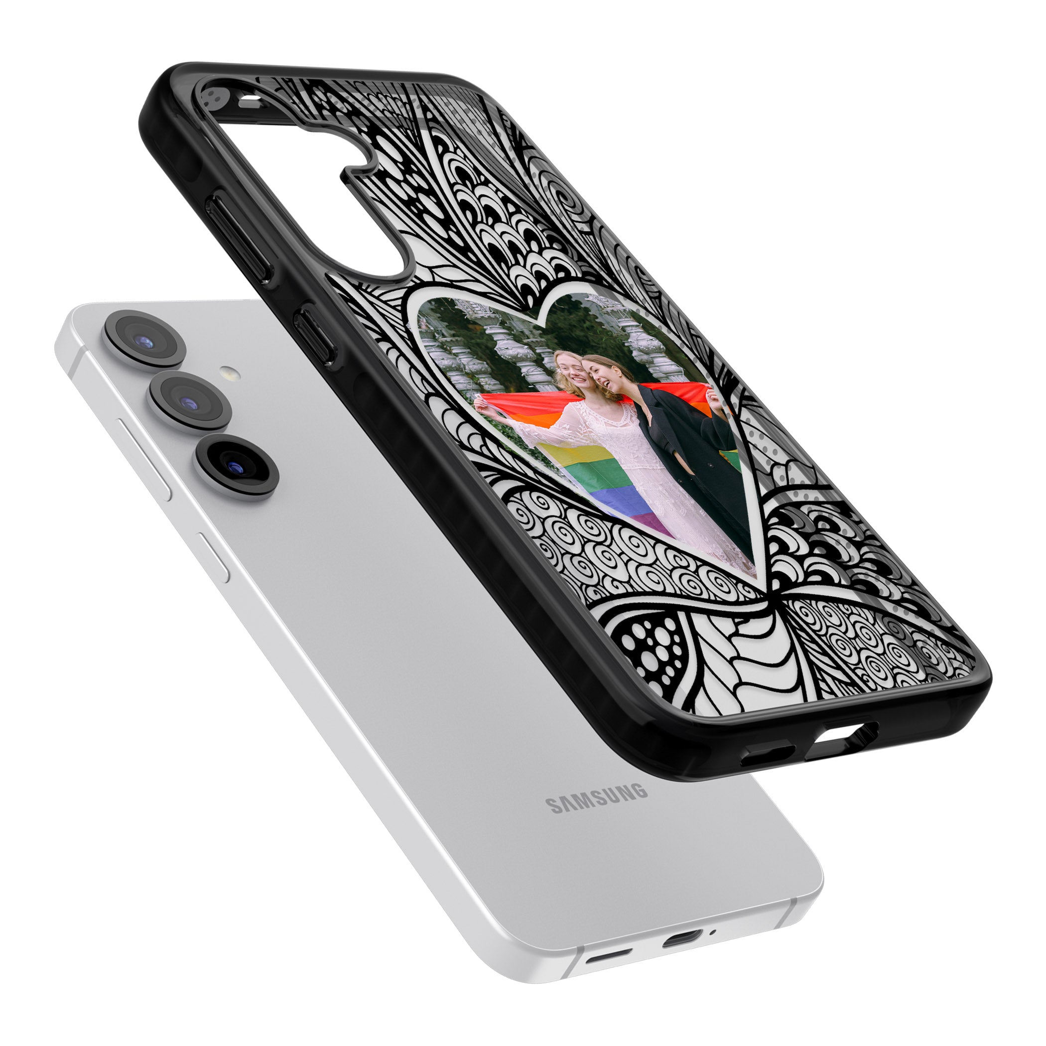 Personalised Henna Heart Photo Case