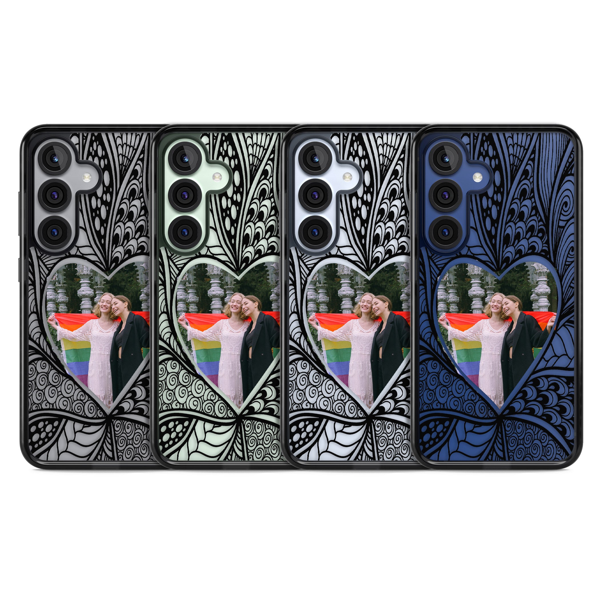 Personalised Henna Heart Photo Case