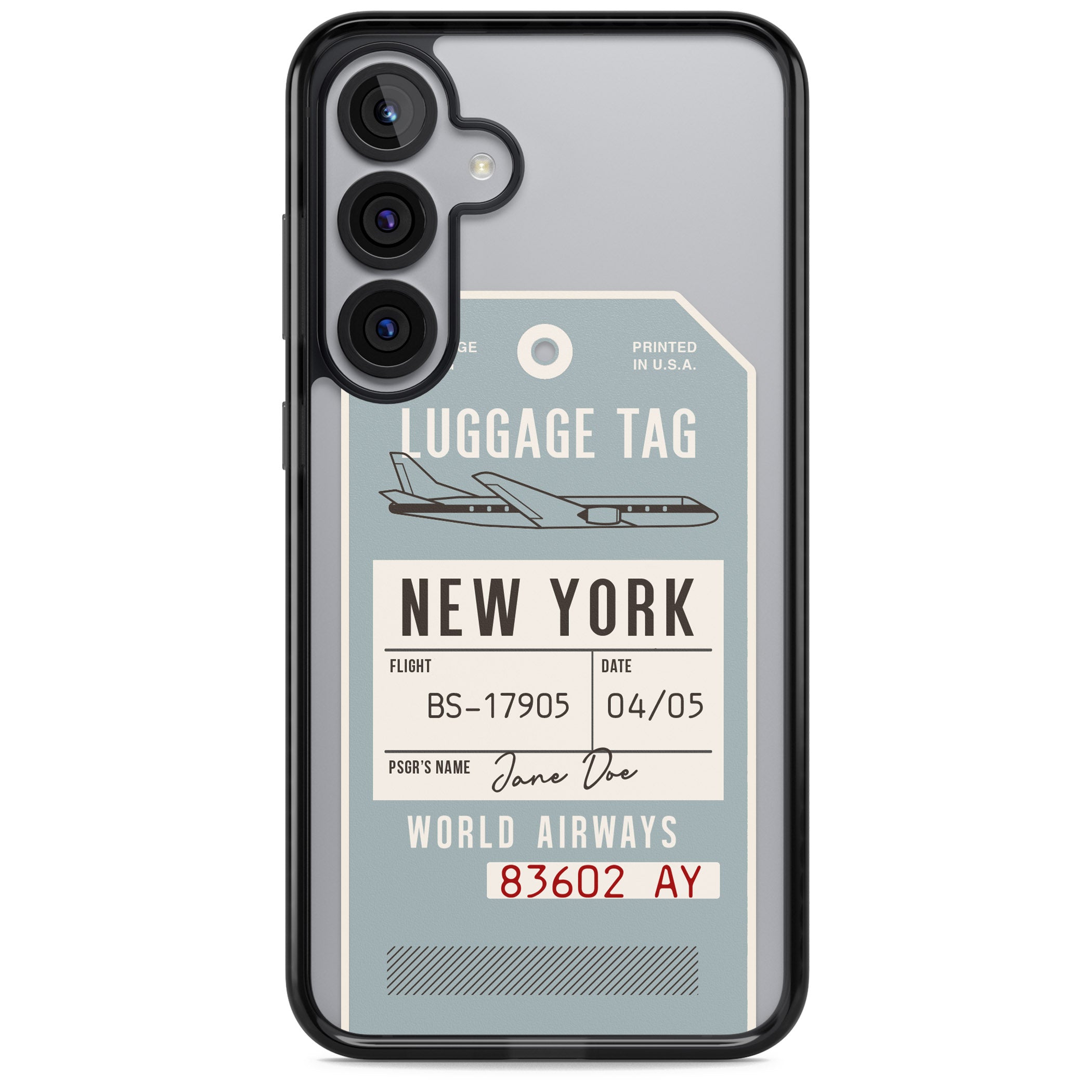 Personalised Vintage Usa Luggage Tag