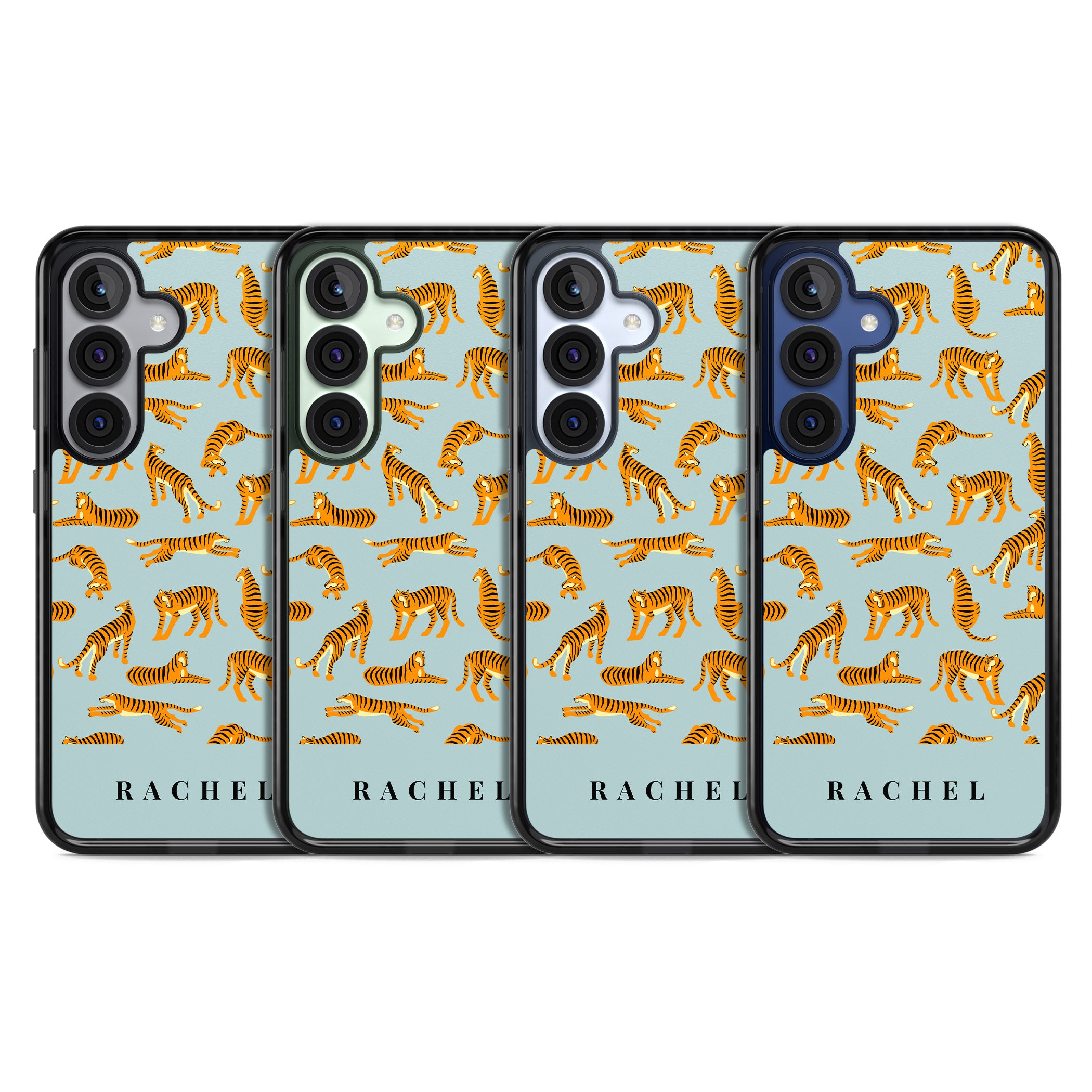 Personalised Turquoise Tiger Pattern