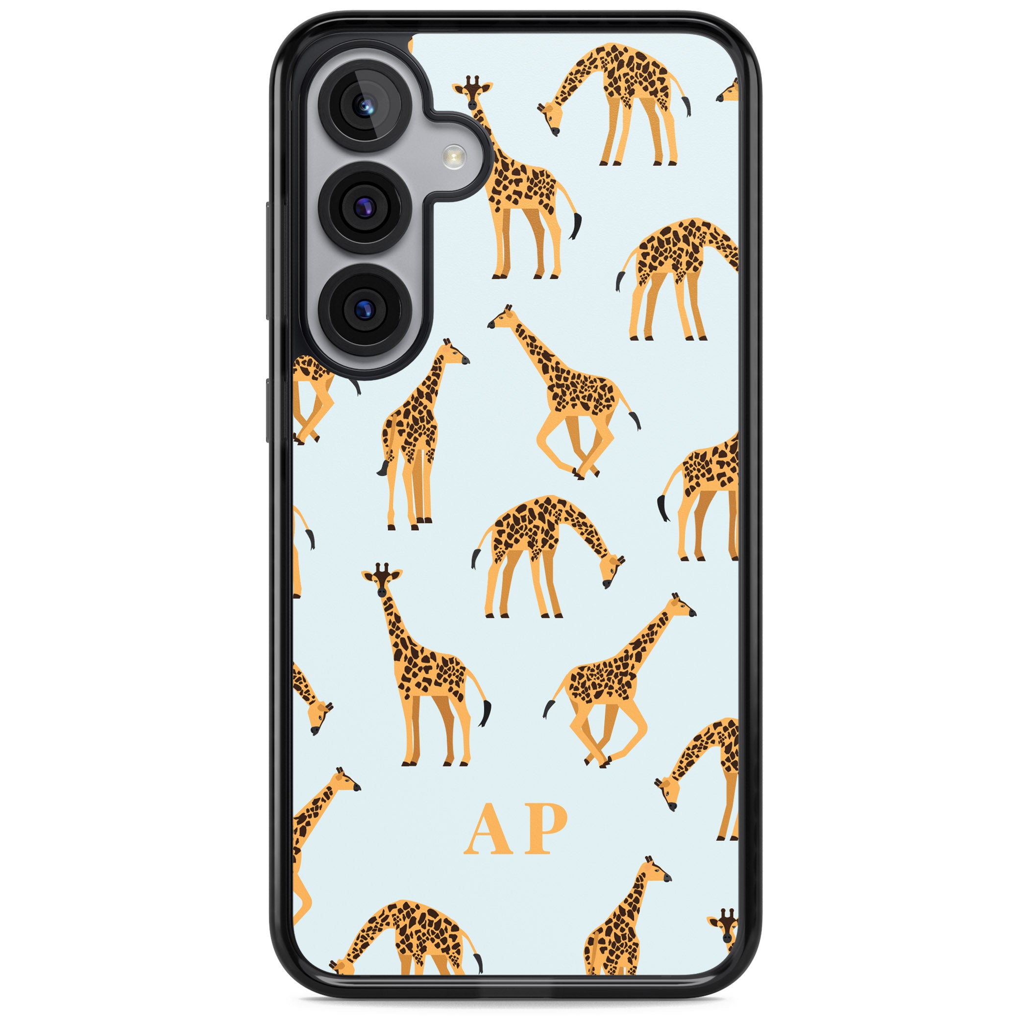 Personalised Safari Giraffe Pattern On Blue